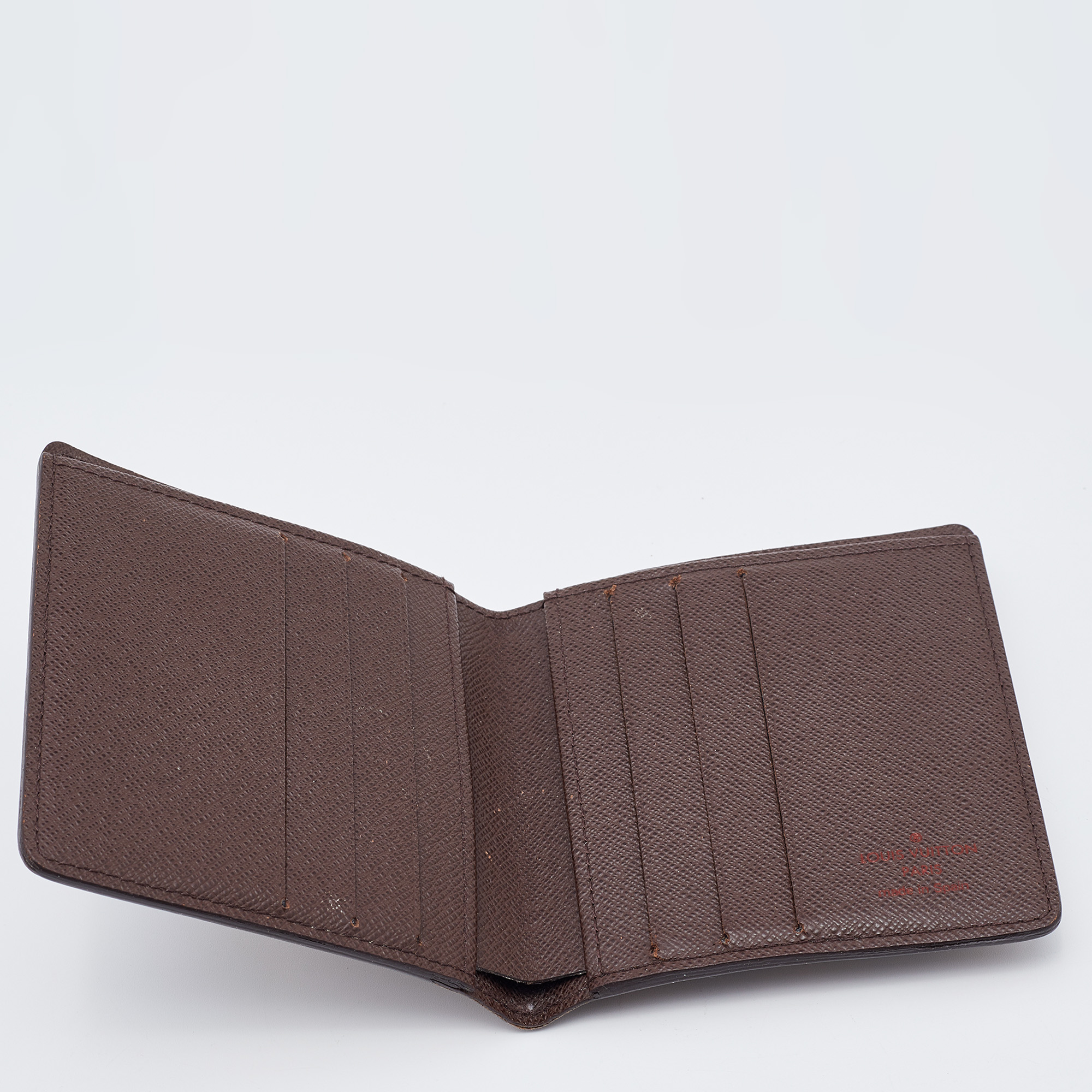 

Louis Vuitton Damier Ebene Canvas Slender Wallet, Brown