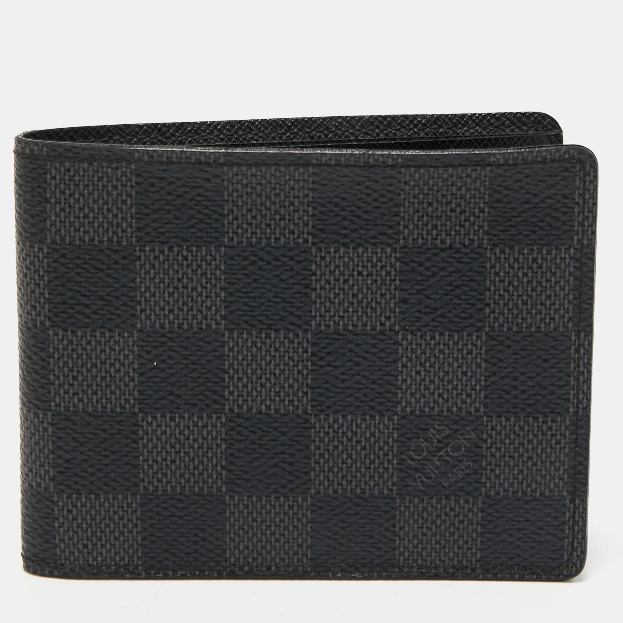 Pre Owned محفظة لوي فيتون طية مزدوجة متعددة كانفاس غرافيتي دامييه