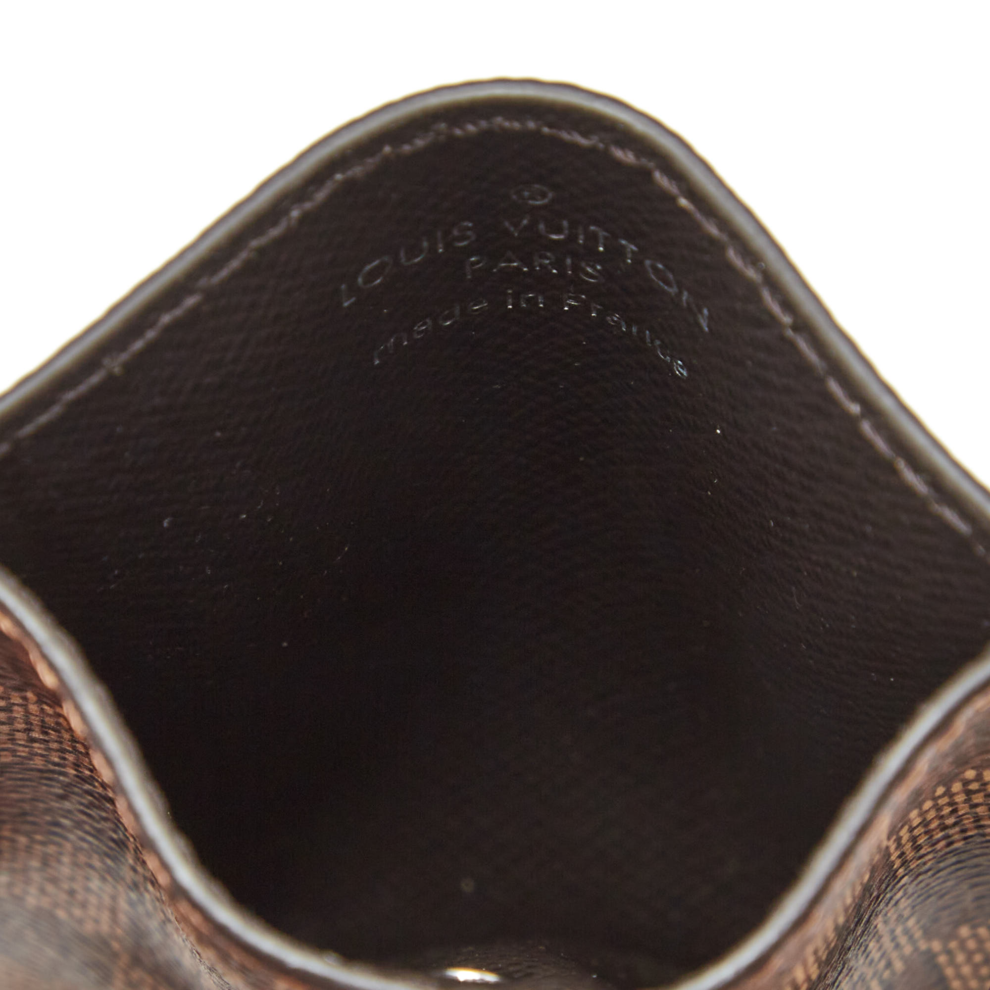 

Louis Vuitton Damier Ebene Canvas Pince Card Holder, Brown