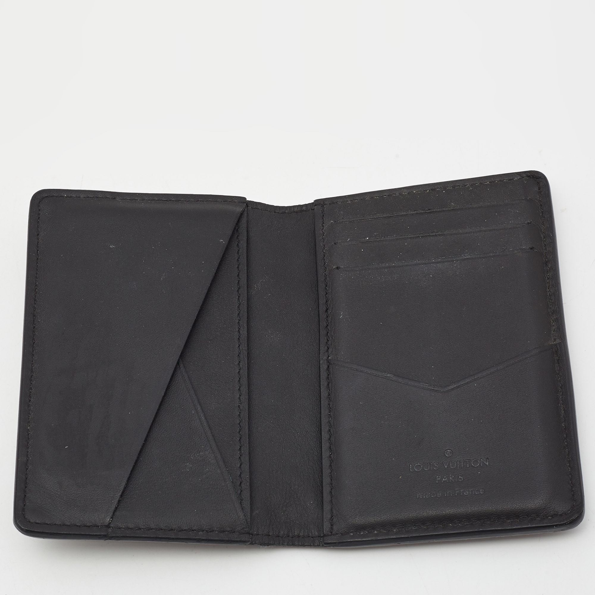 

Louis Vuitton Monogram Shadow Leather Pocket Organizer, Black