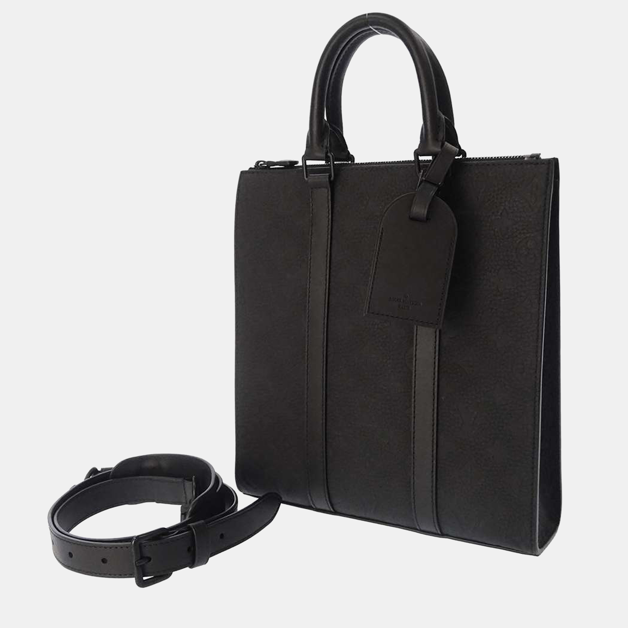 Louis Vuitton Black Taurillon Leather Fold Tote Bag Louis Vuitton