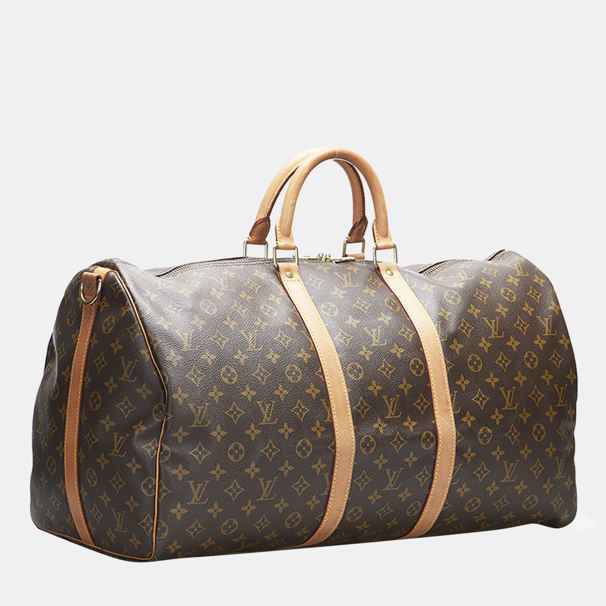 

Louis Vuitton Brown Monogram Canvas Keepall Bandouliere 55 Duffel Bag