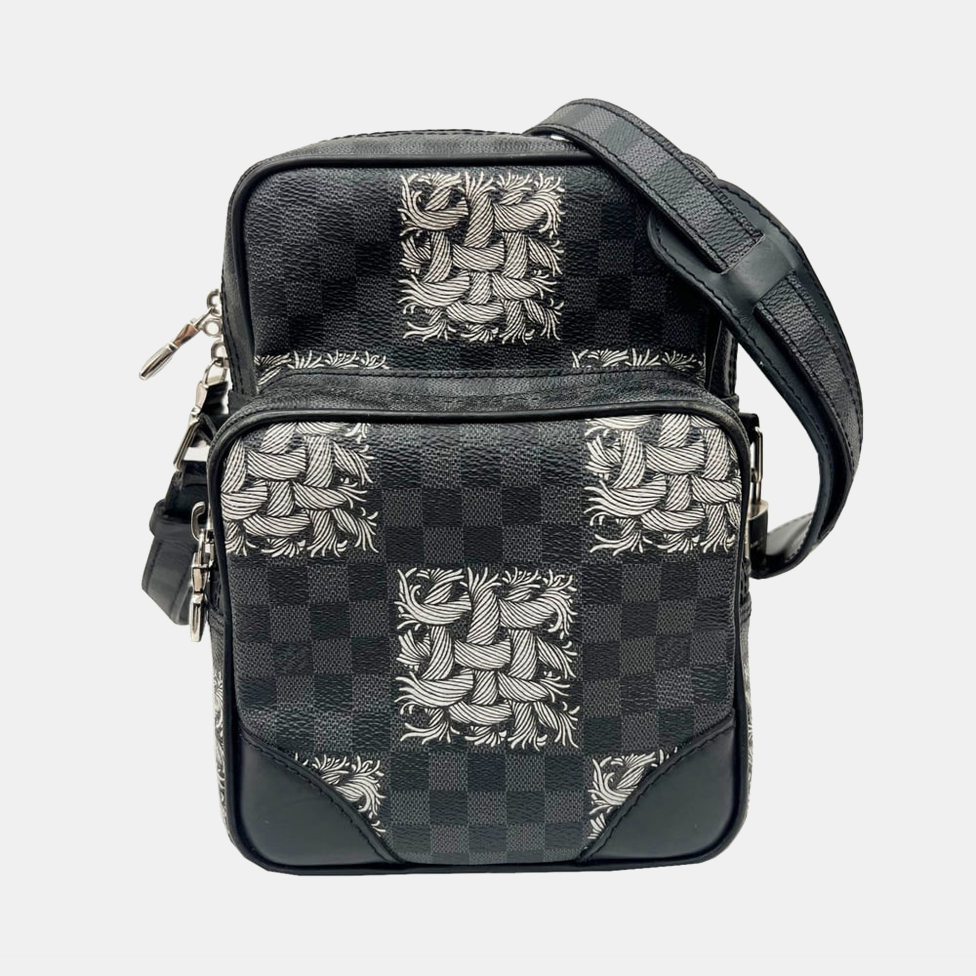 Pre-owned Louis Vuitton Black Damier Graphite Canvas Nemeth e  Messenger Bag