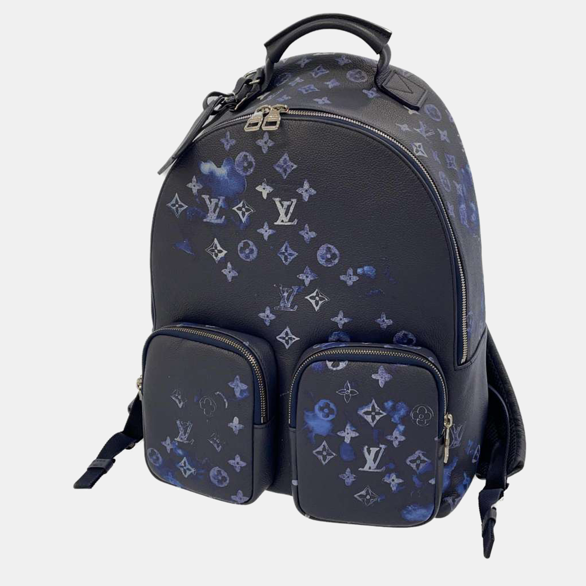 Pre-owned Louis Vuitton Blue/black Monogram Canvas Multipocket Backpack