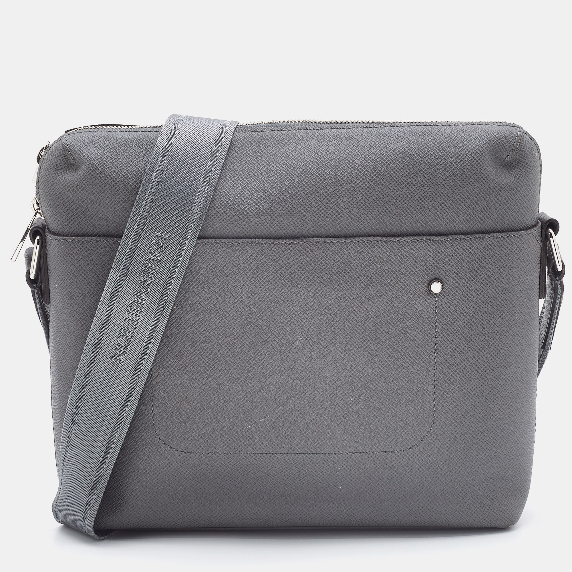 Louis Vuitton Grey Taiga Leather Grigori PM Messenger Bag For Sale