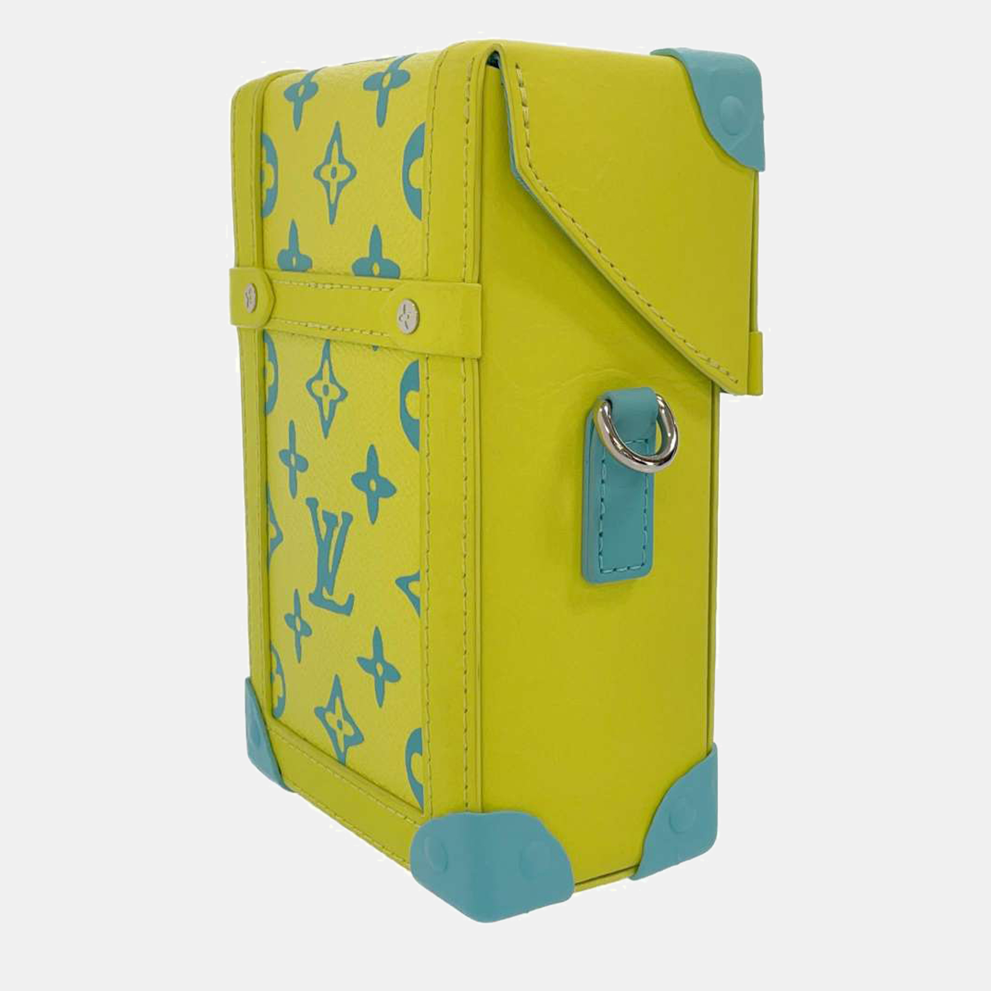 

Louis Vuitton Yellow/Blue Monogram Canvas Vertical Trunk Pochette