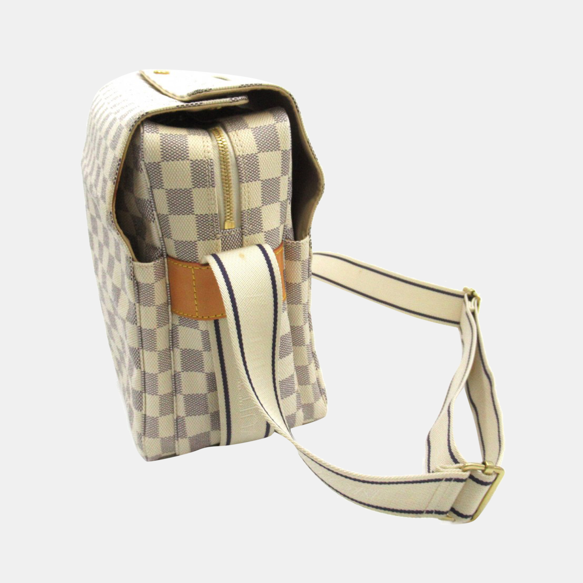 

Louis Vuitton White Damier Azur Canvas Naviglio Shoulder Bag