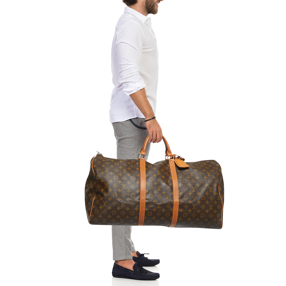 

Louis Vuitton Monogram Canvas Keepall 55 Bag, Brown