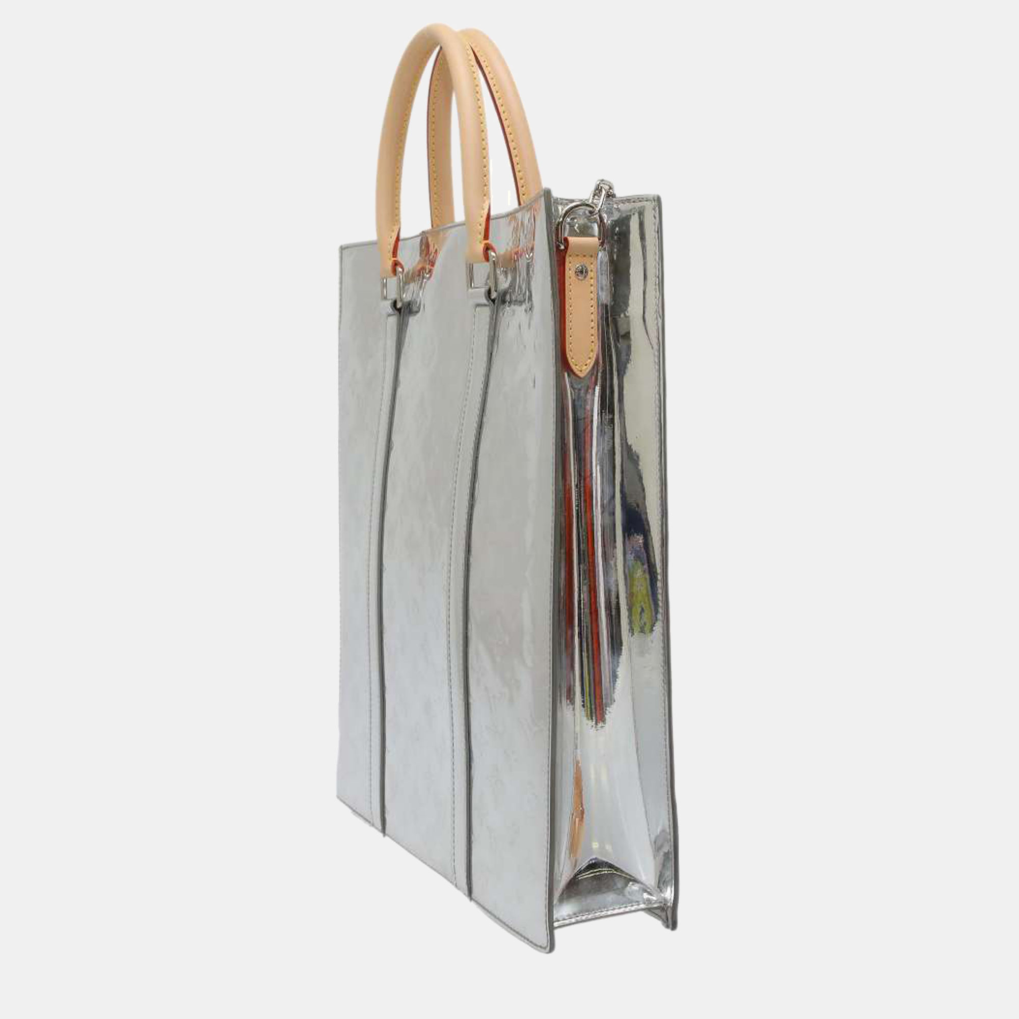

Louis Vuitton Silver Mirror Monogram Canvas Sac Plat Tote Bag