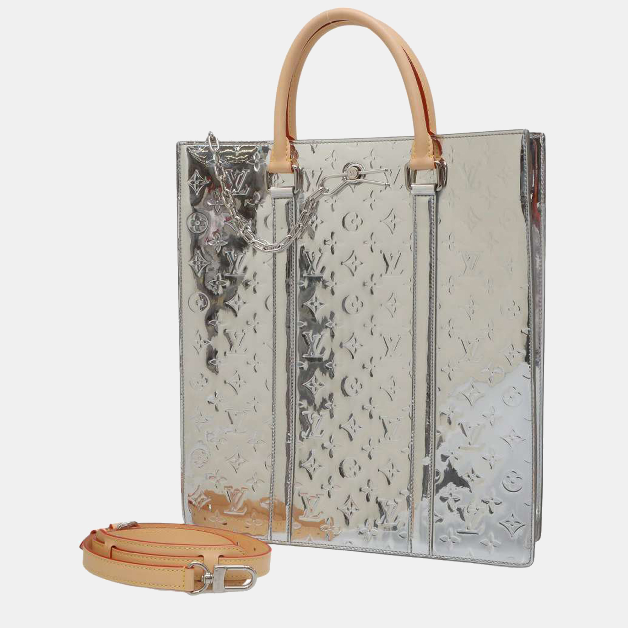 Louis Vuitton Women's Monogram Mirror Metallic Tote - Silver - Yahoo  Shopping