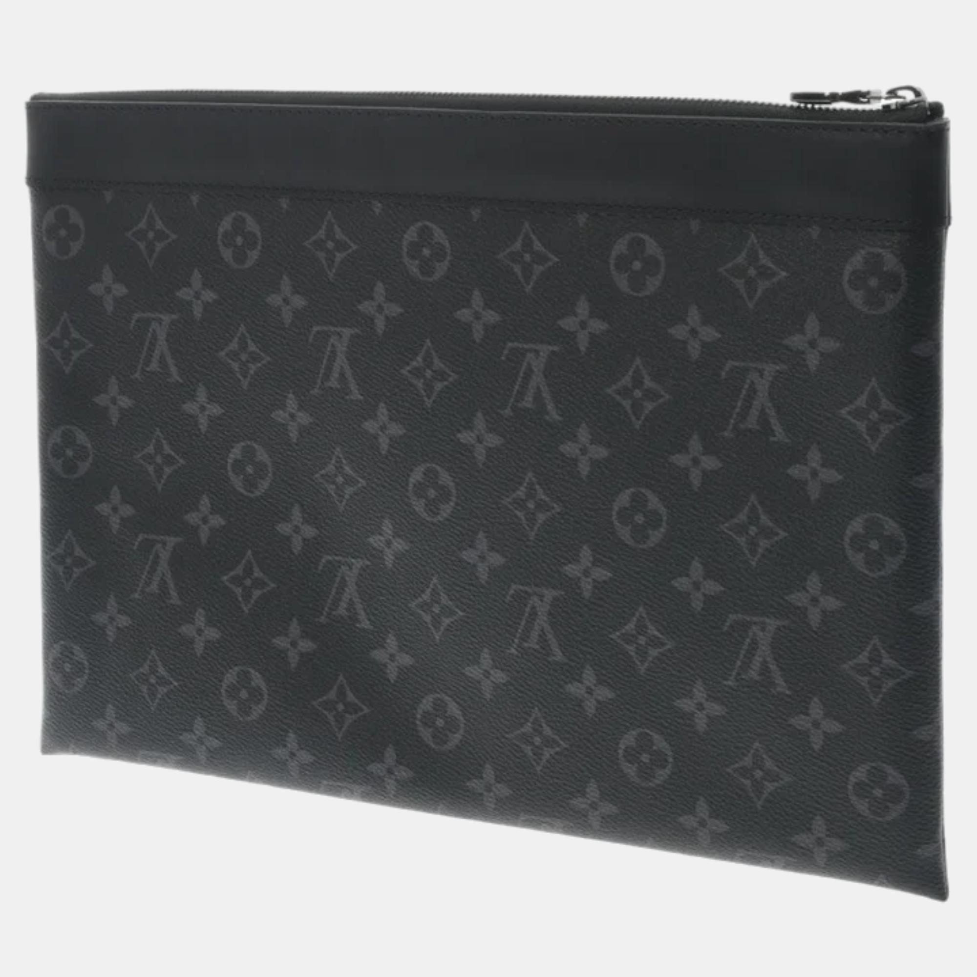 

Louis Vuitton Black Monogram Eclipse Canvas Discovery Pochette GM Pouch