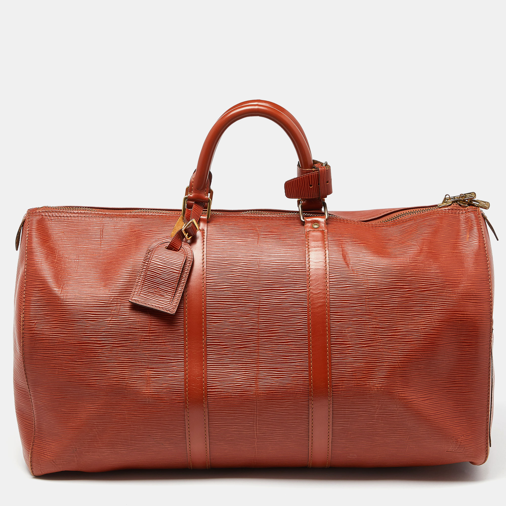 

Louis Vuitton Cipango Gold Epi Leather Keepall 50 Bag, Brown