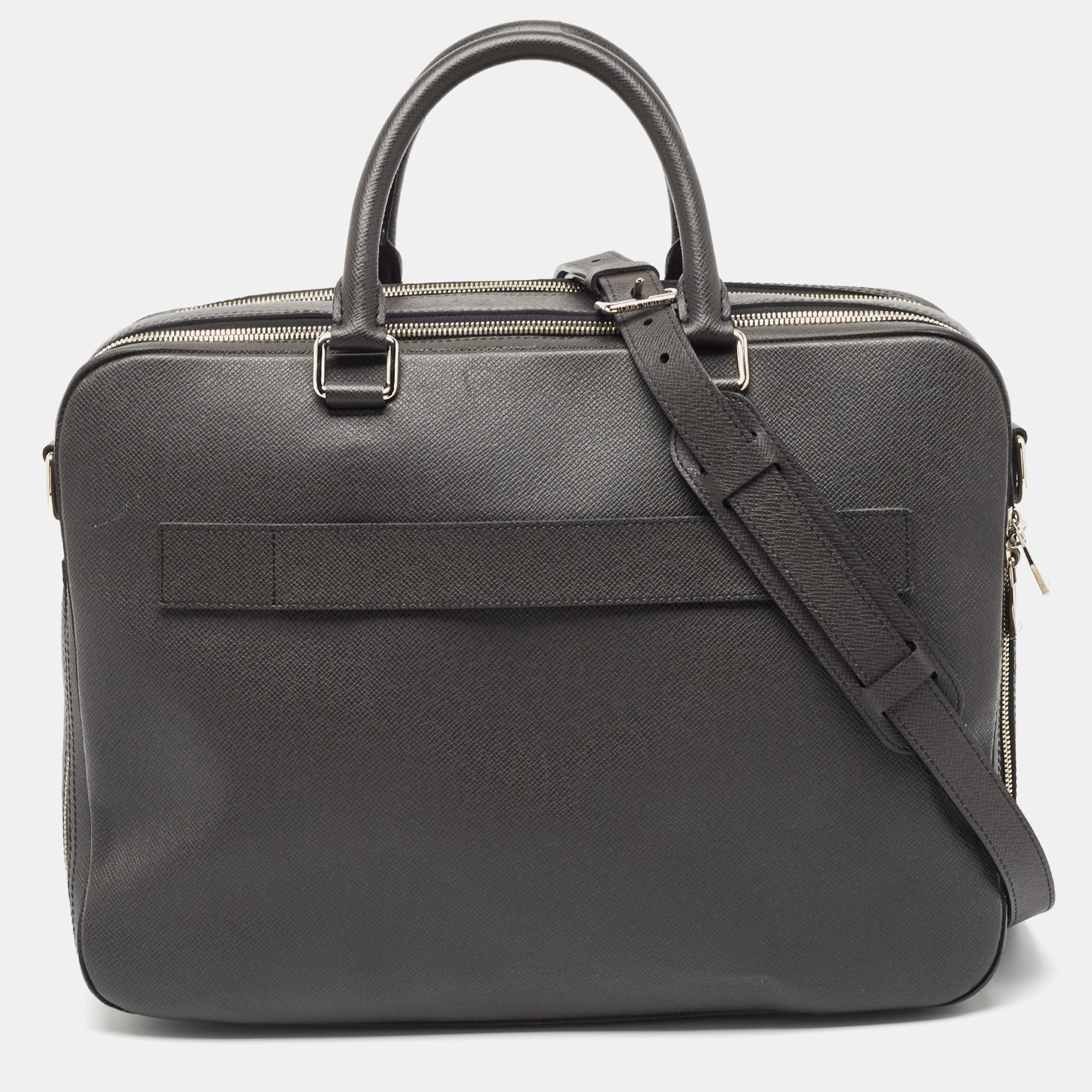 

Louis Vuitton Black Taiga Leather Documents Briefcase Bag
