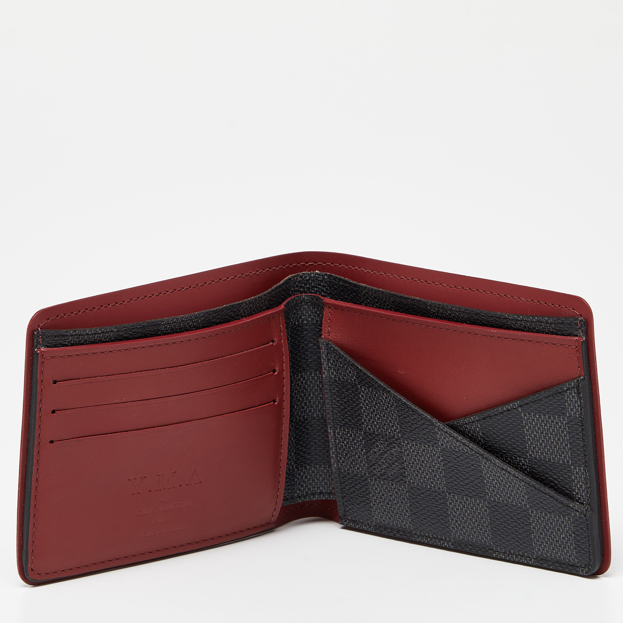 

Louis Vuitton Bordeaux Damier Graphite Multiple Wallet, Red