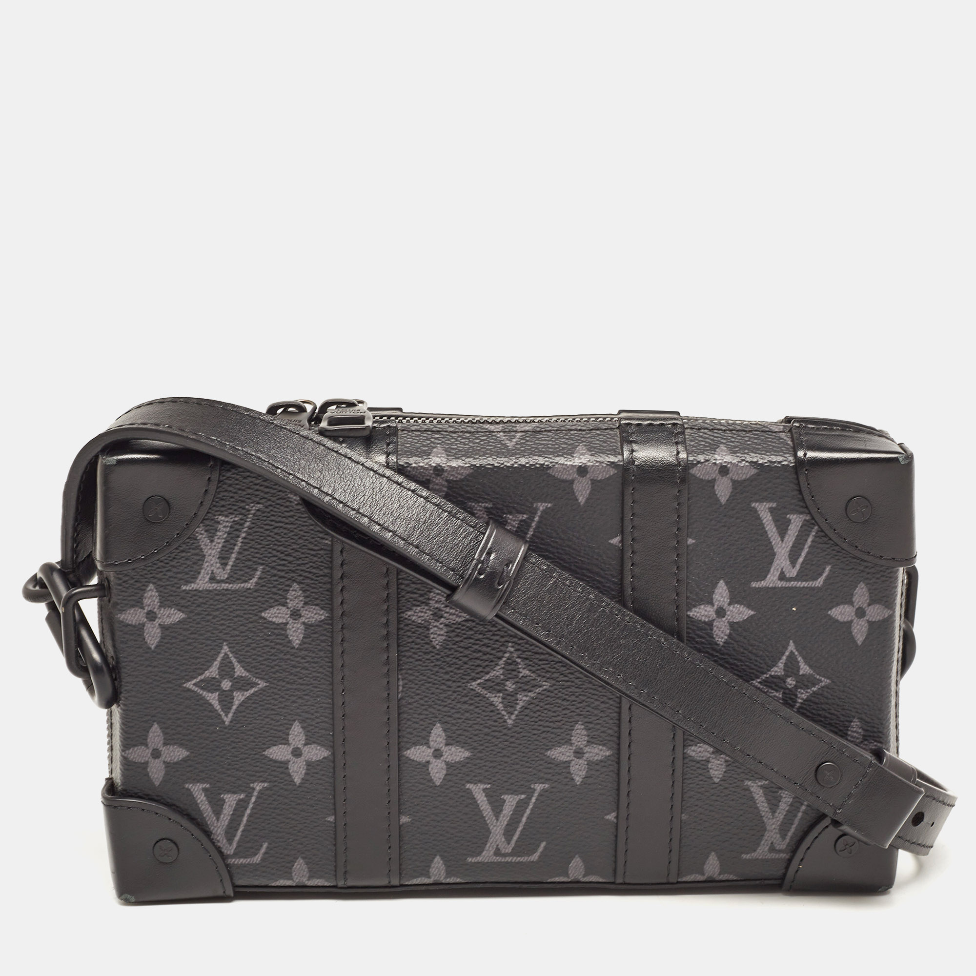 

Louis Vuitton Monogram Eclipse Canvas Soft Trunk Wallet Crossbody Bag, Black