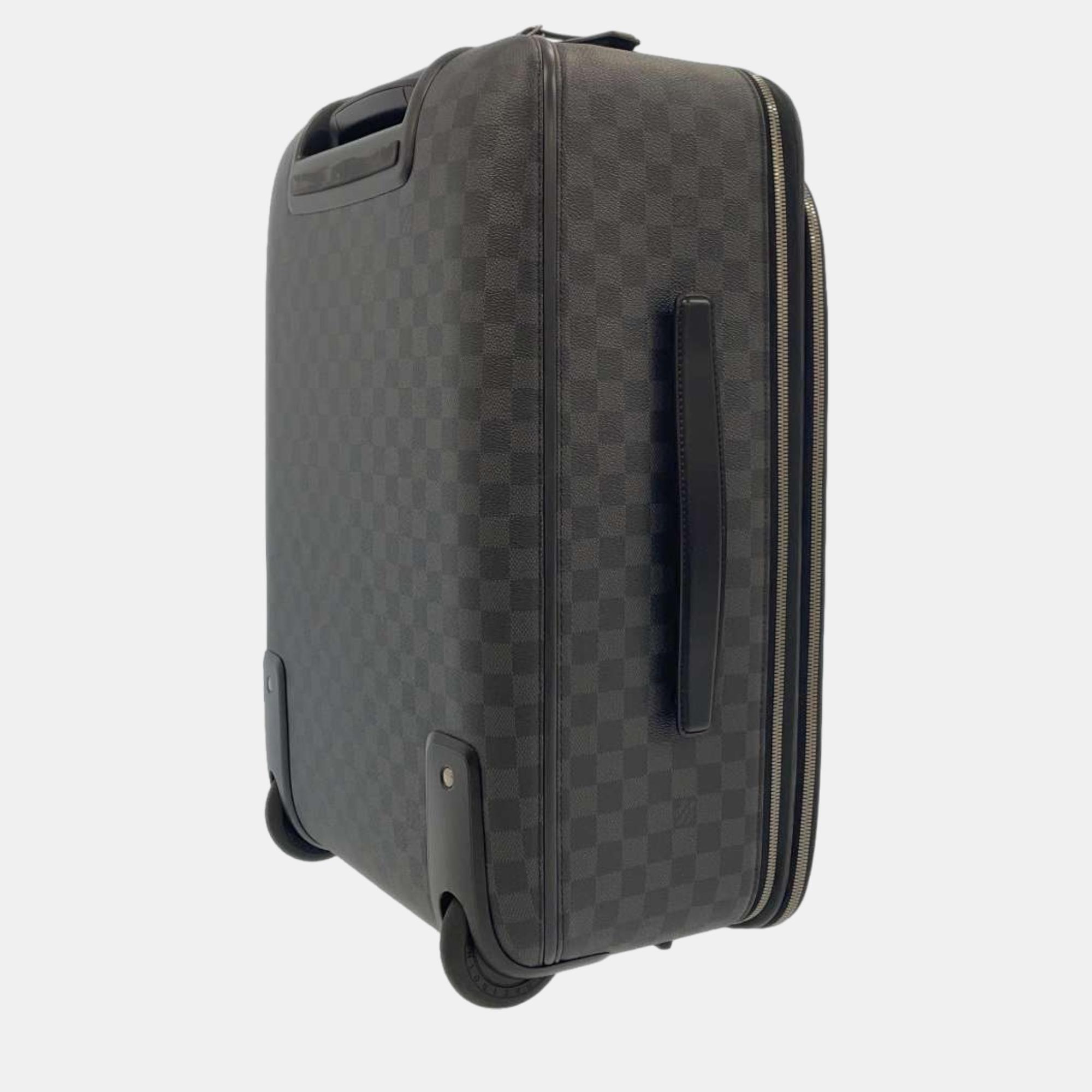 

Louis Vuitton Black Damier Graphite Pégase Légère 55 Business Suitcase