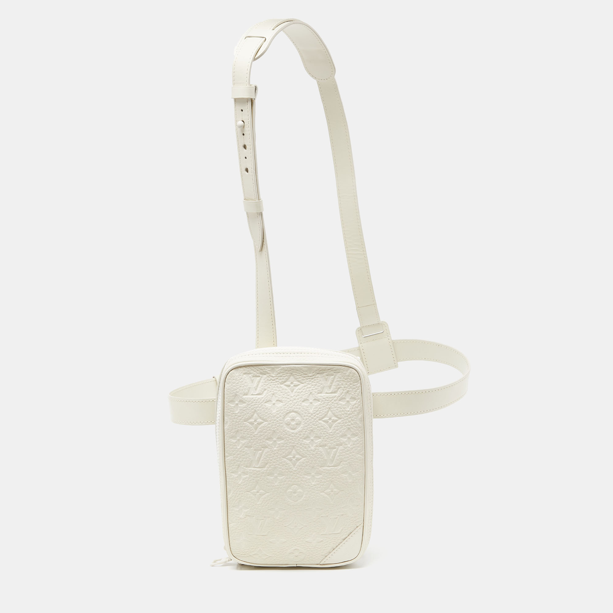 Pre-owned Louis Vuitton White Monogram Empreinte Utility Side Bag