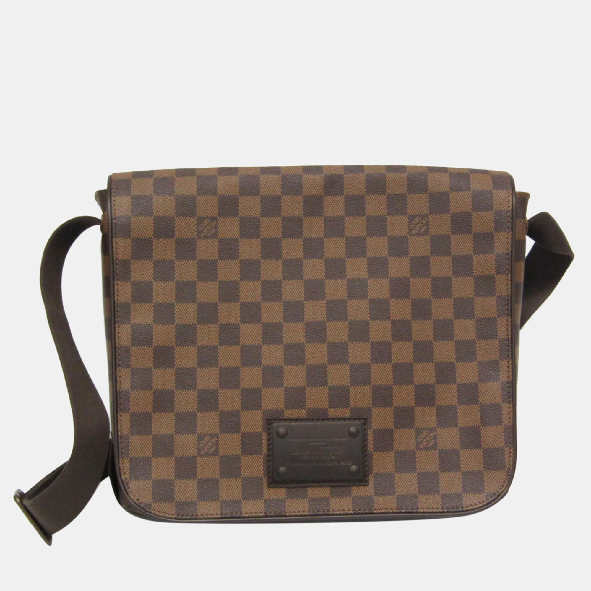 Pre-owned Louis Vuitton Brown Damier Ebene Brooklyn Mm Messenger Bag