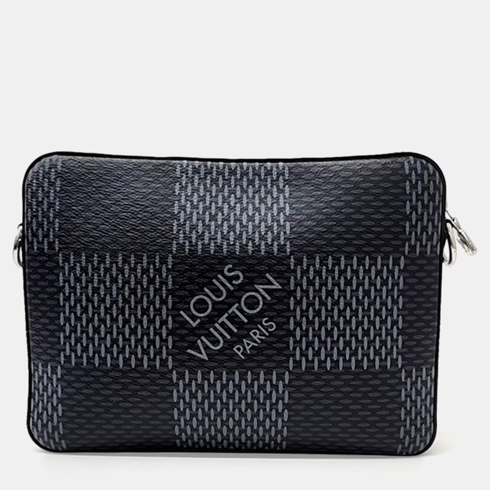 Pre-owned Louis Vuitton Graphite Trio Messenger N50017 Bag In Black