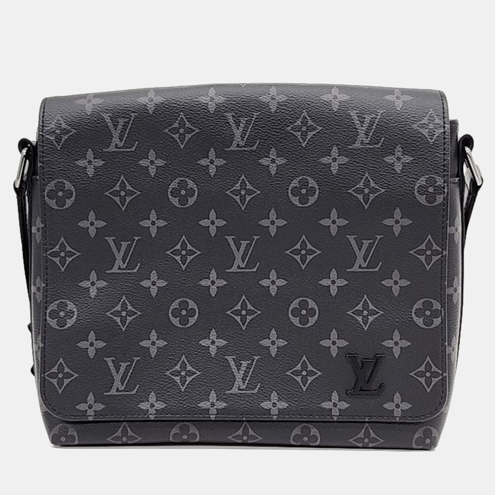 Pre-owned Louis Vuitton District Pm Handbag In Black