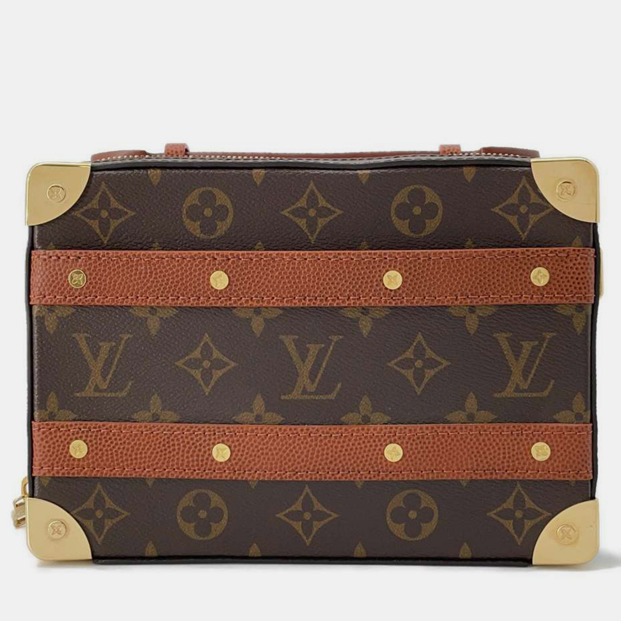 Pre-owned Louis Vuitton Brown Monogram Canvas Nba Soft Trunk Shoulder Bag