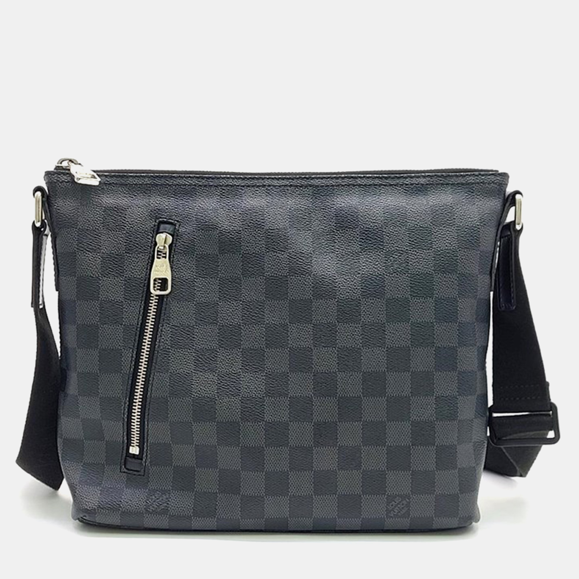 Pre-owned Louis Vuitton Graphite Mick Pm Handbag In Black