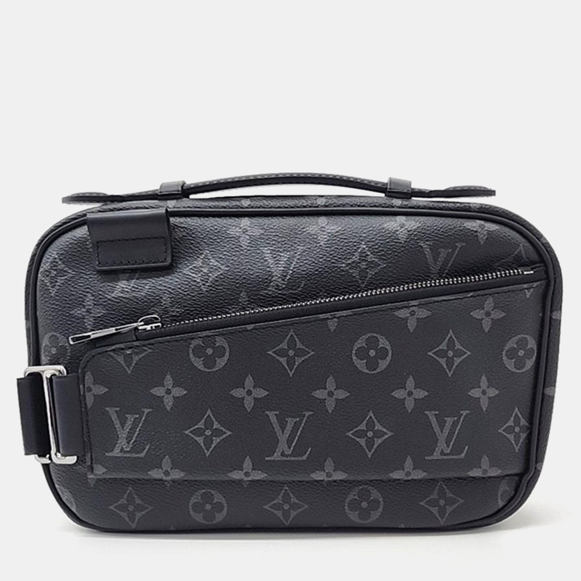 Pre-owned Louis Vuitton Eclipse Explorer Bum Bag In Black
