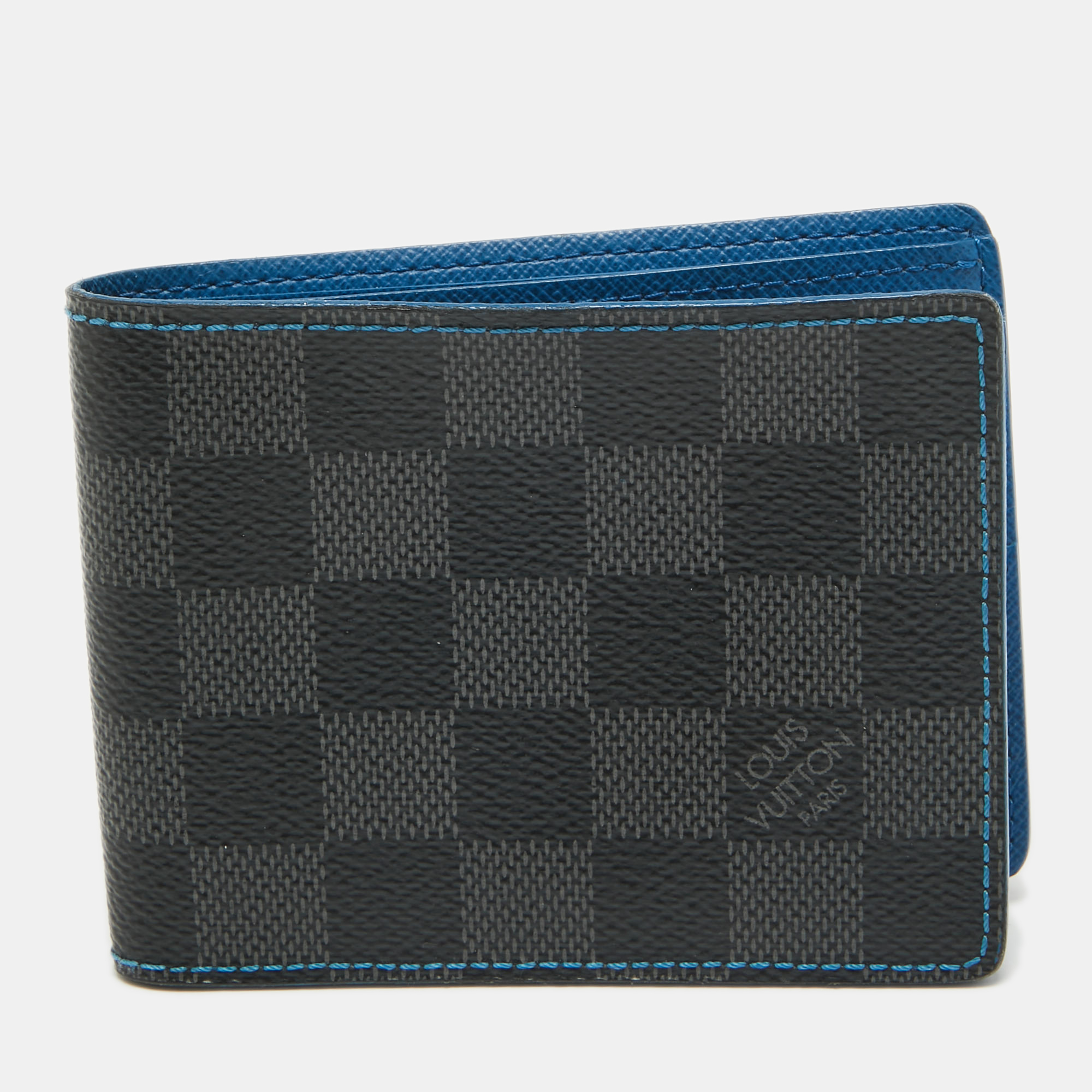 

Louis Vuitton Damier Graphite Canvas Slender Wallet, Black