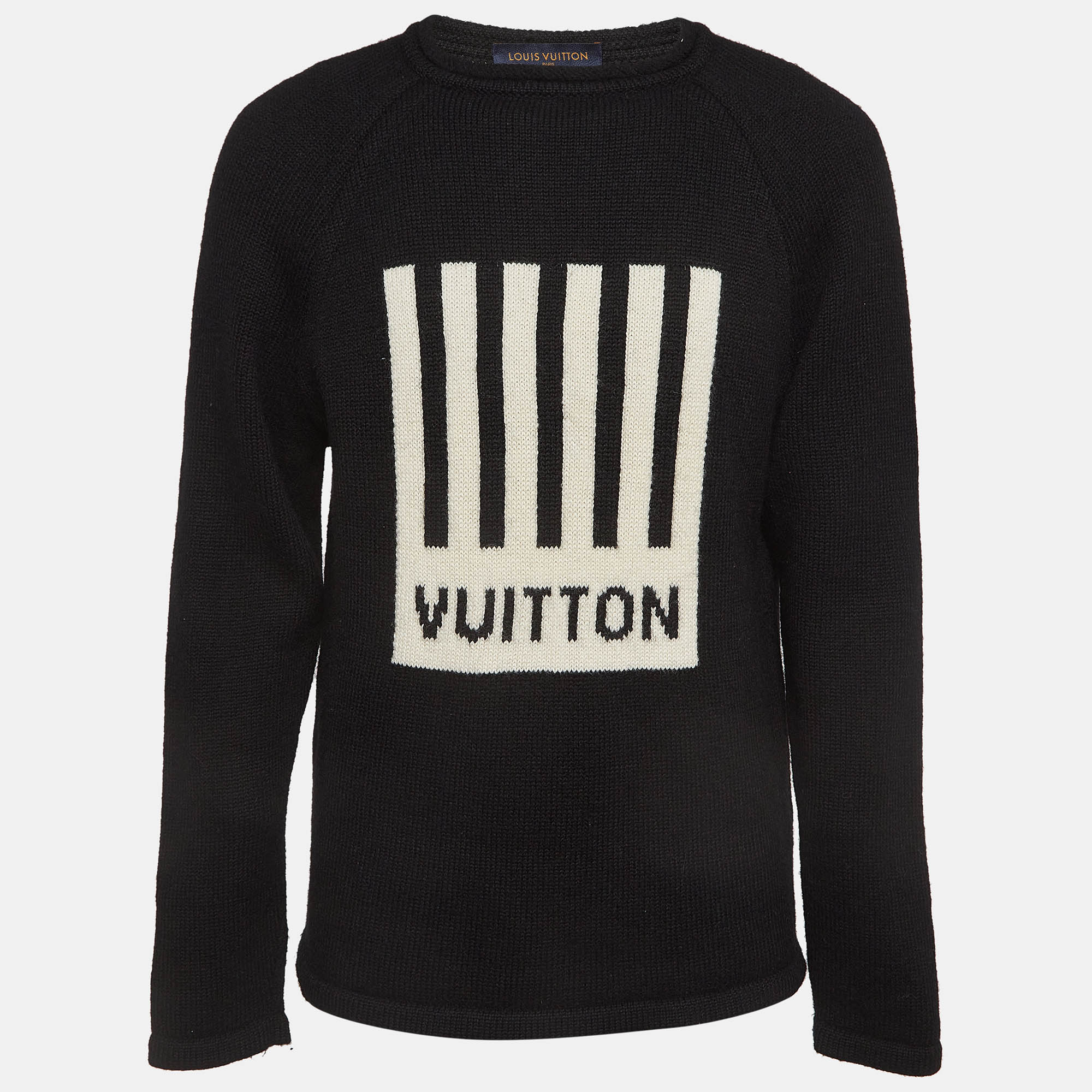 

Louis Vuitton Black Piano Intarsia Wool Knit Sweater M