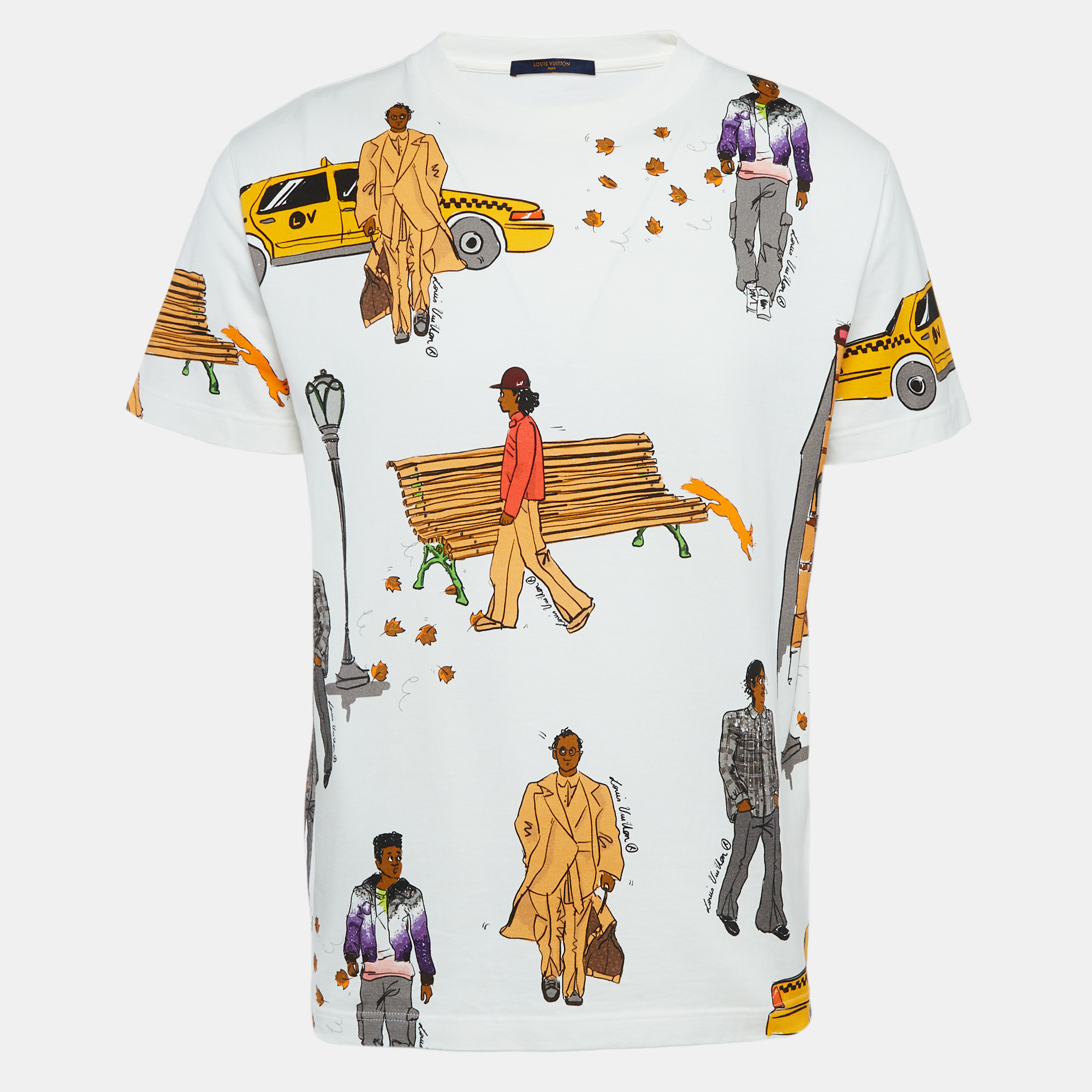 

Louis Vuitton White Printed Cotton Knit T-Shirt M