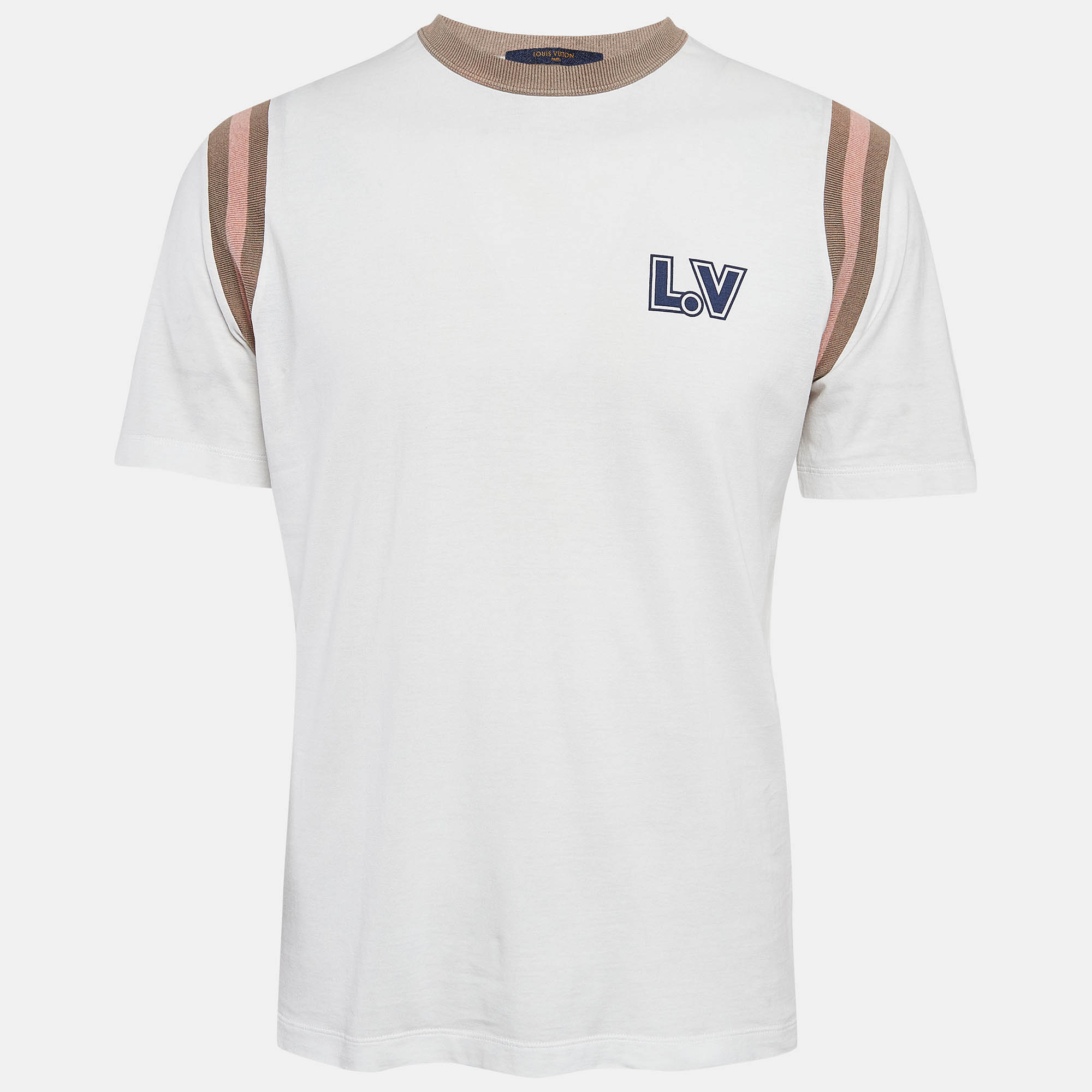 

Louis Vuitton White Aloha Print Cotton Knit T-Shirt M