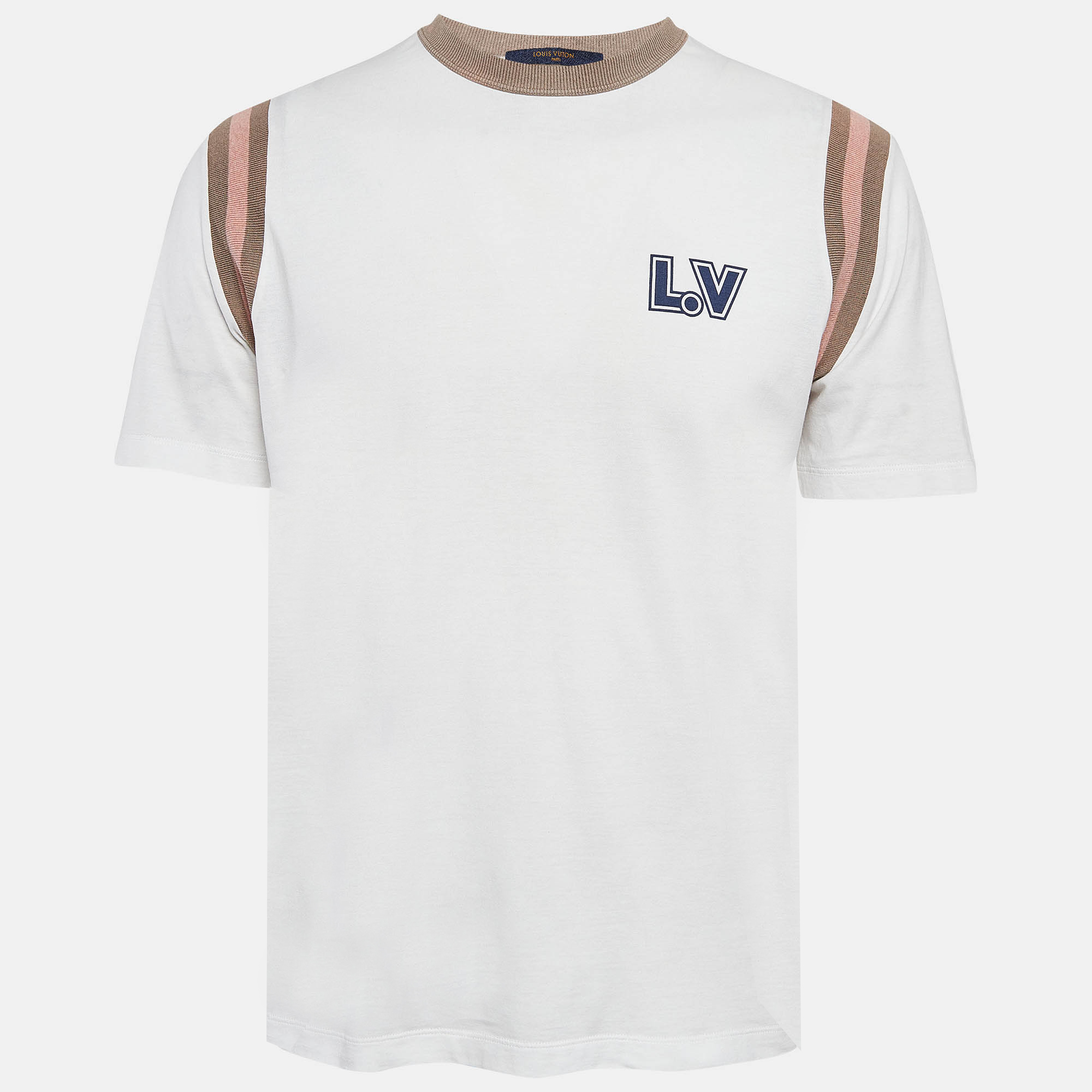 

Louis Vuitton White Aloha Print Cotton Knit T-Shirt M