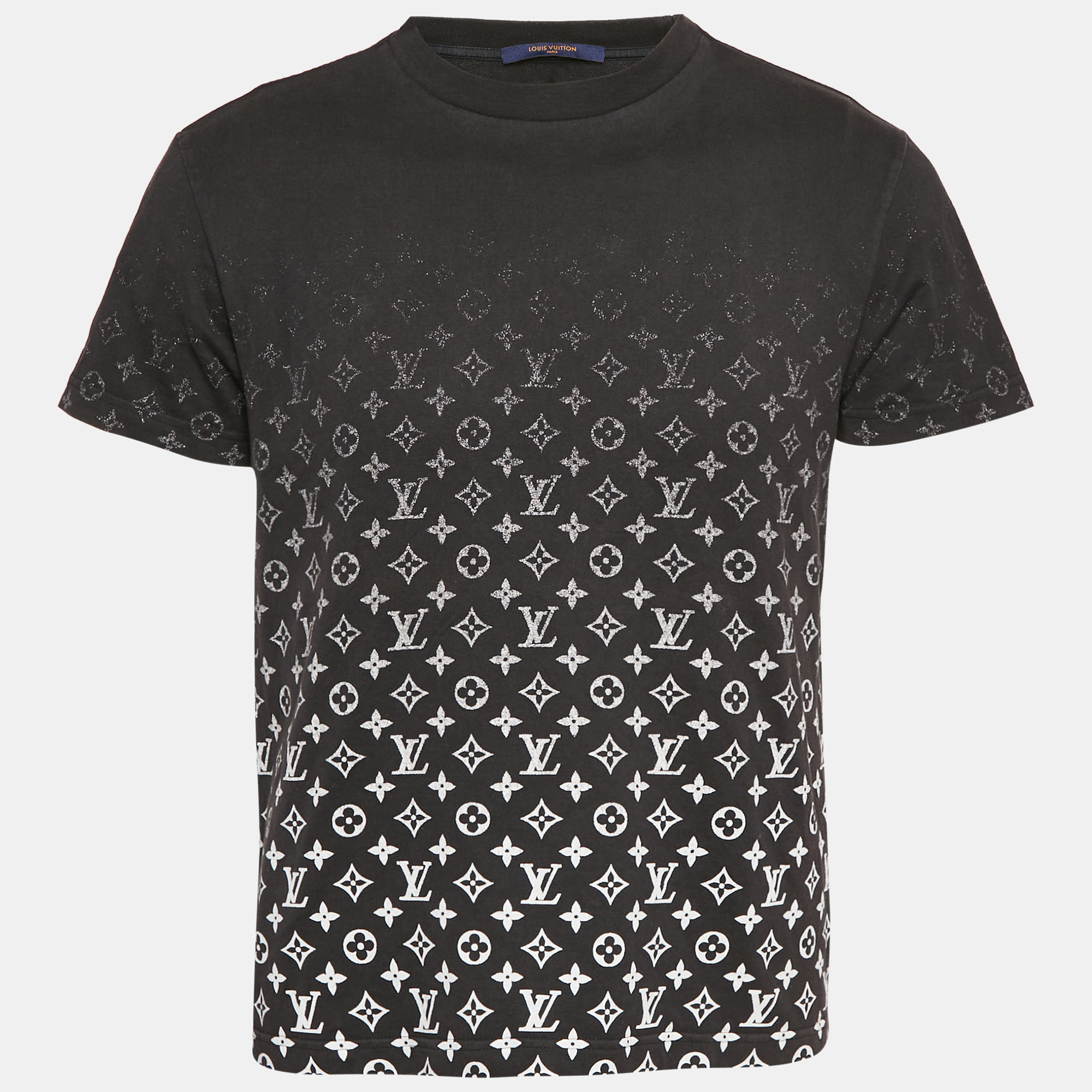 

Louis Vuitton Black Gradient Monogram Print Cotton T-Shirt S