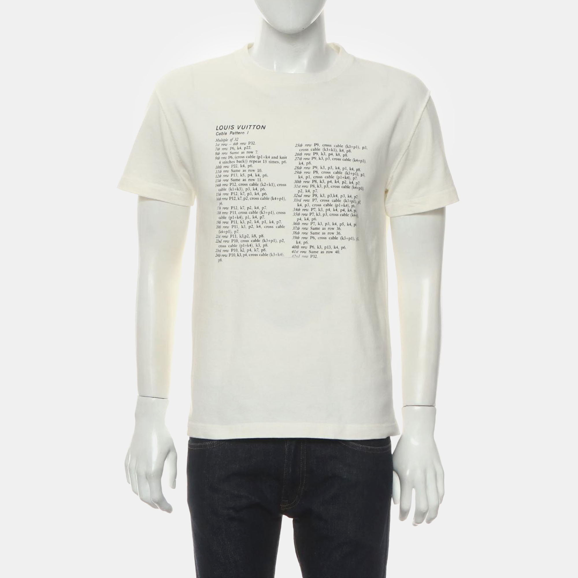 Louis Vuitton Cable Pattern Printed T-Shirt 