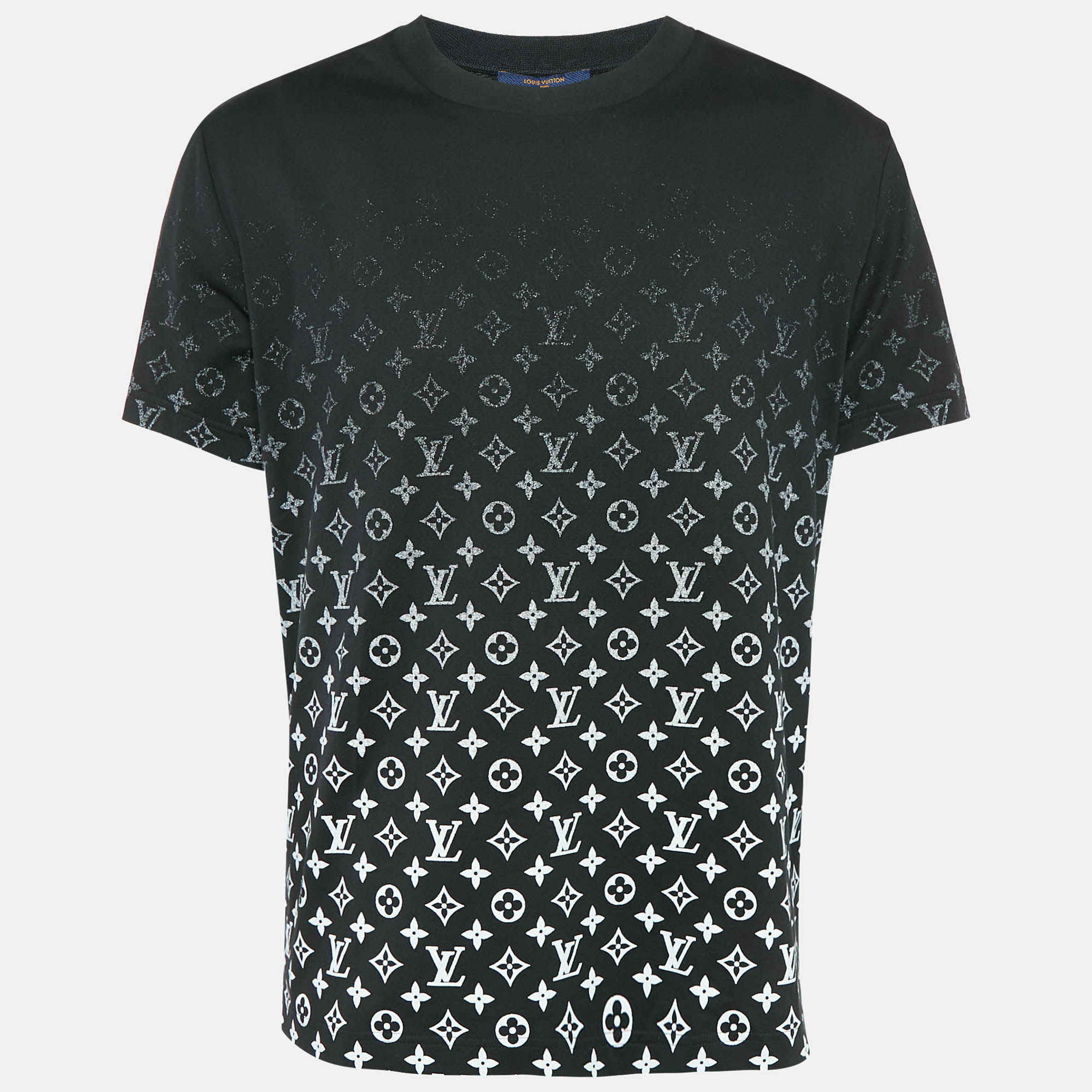 

Louis Vuitton Black Monogram Gradient Print Cotton T-Shirt L