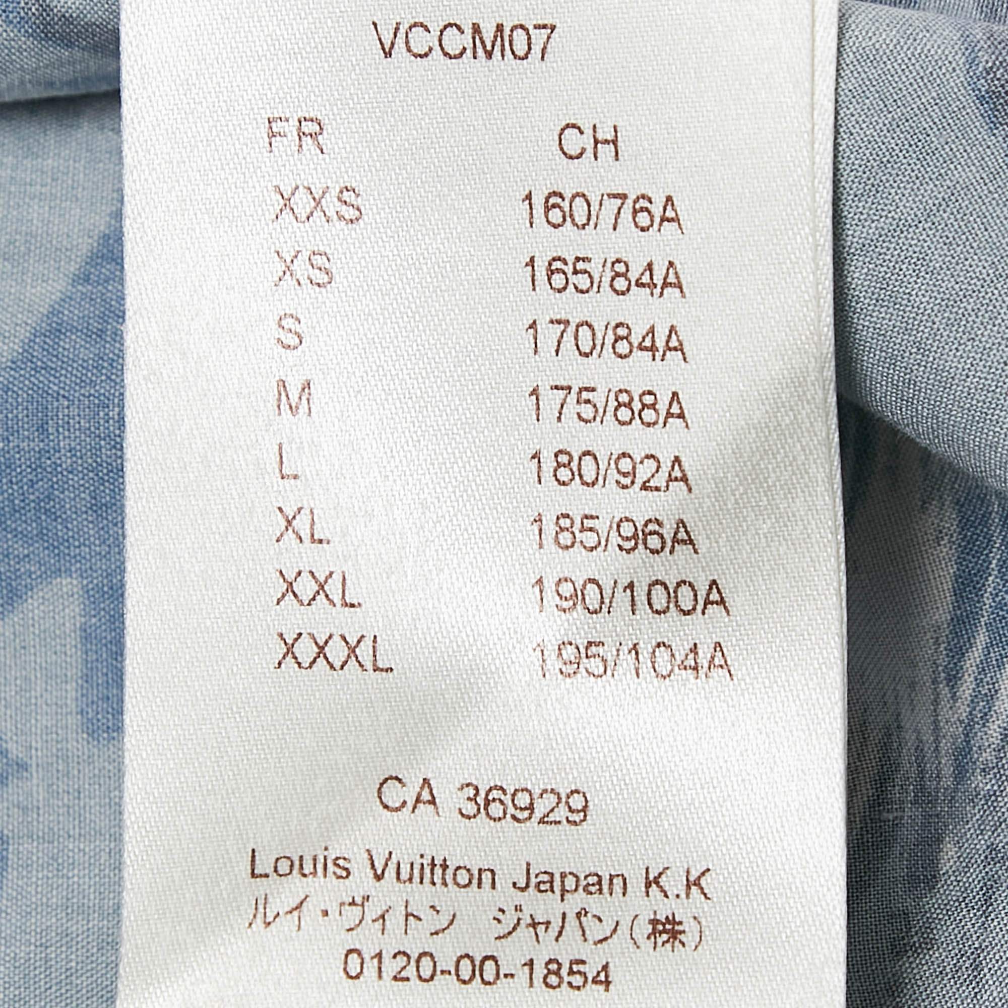 Louis Vuitton Blue Camouflage Print Button Front Shirt M 