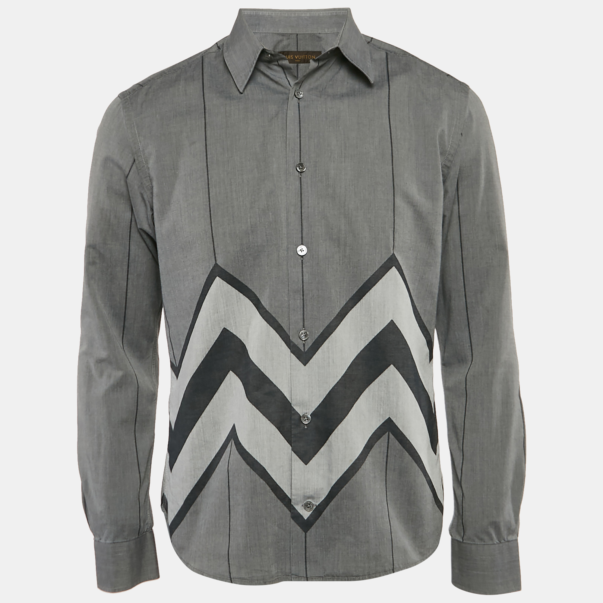 

Louis Vuitton Grey Printed Cotton Karakoram Shirt M