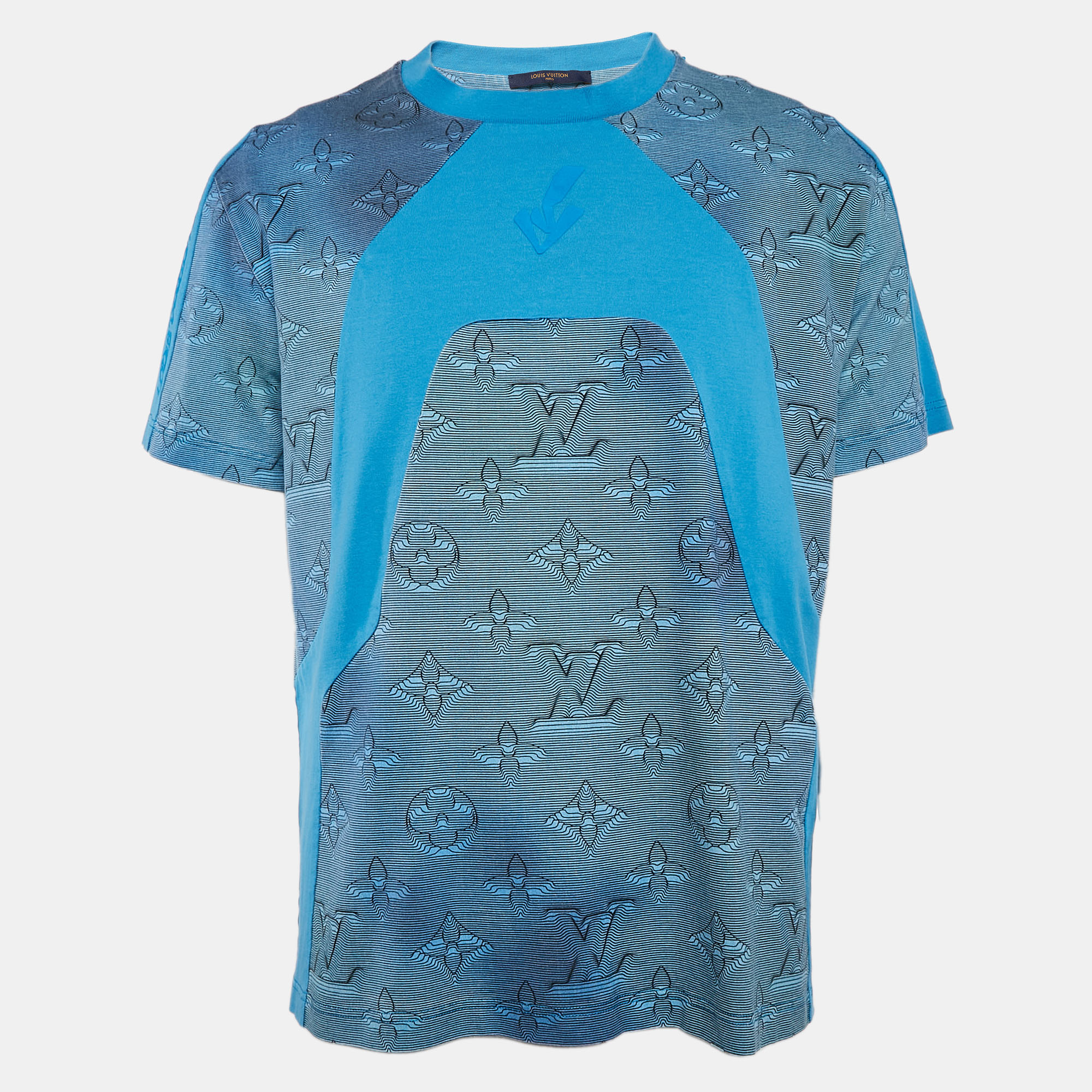 

Louis Vuitton Blue Gradient 2054 Monogram Jersey T-Shirt L