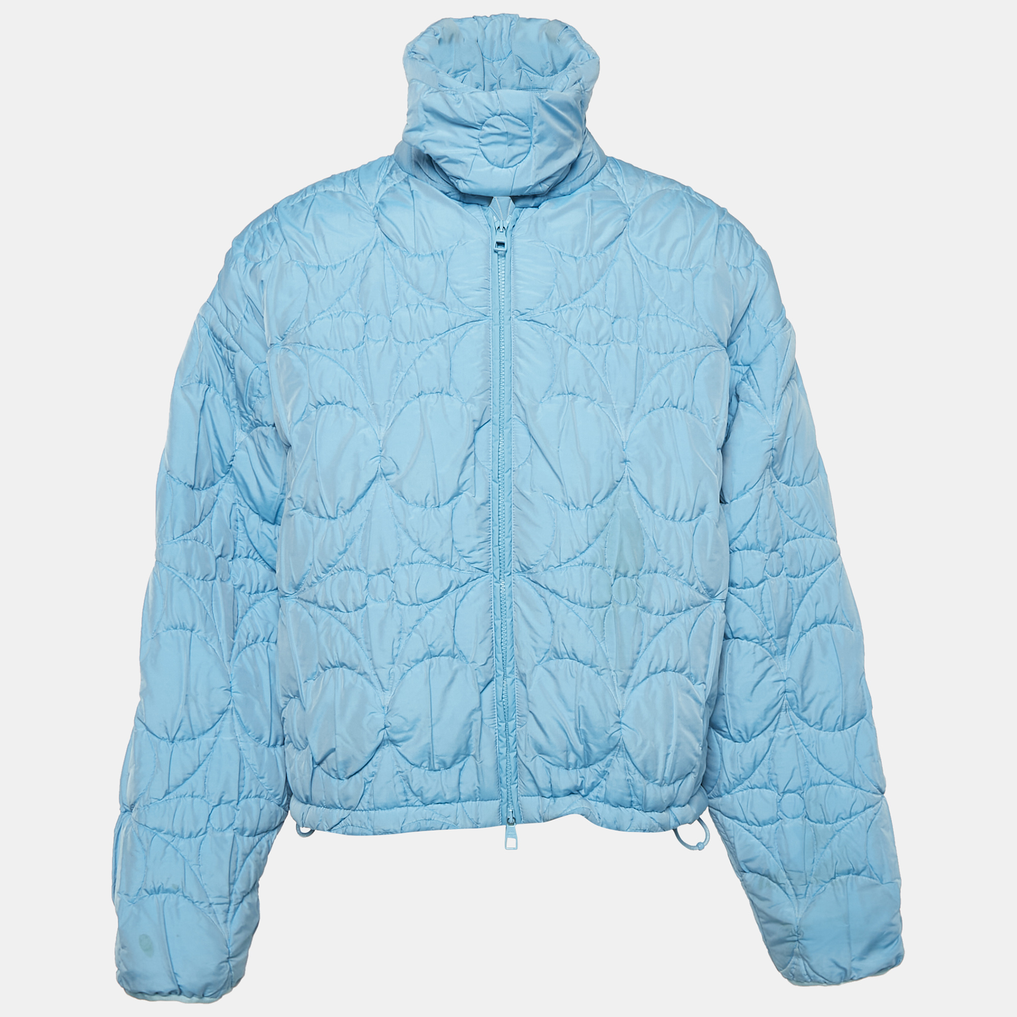 

Louis Vuitton Blue Monogram Quilted Crepe Zip-Up Jacket S