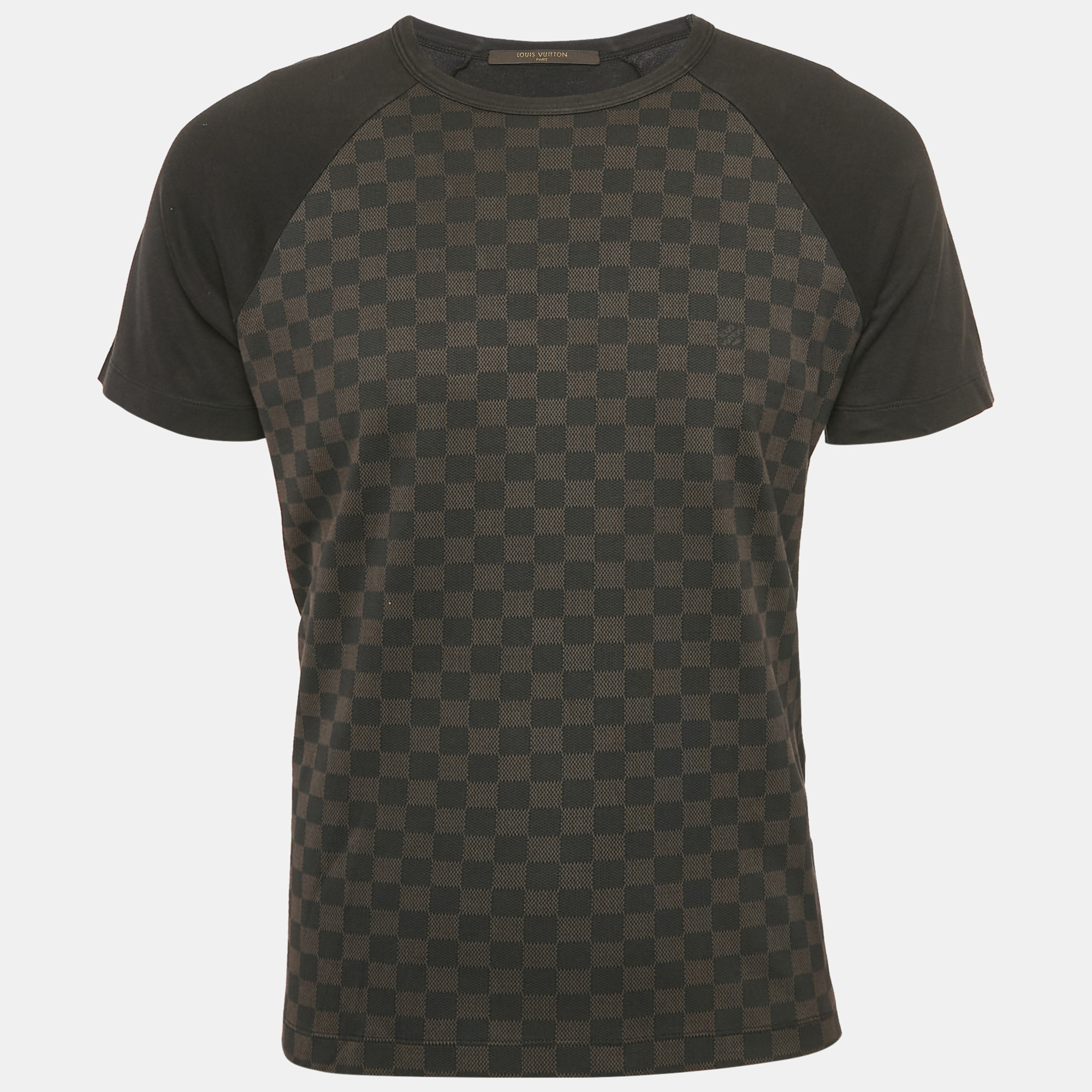 

Louis Vuitton Brown Damier Print Jersey Crewneck T-Shirt S