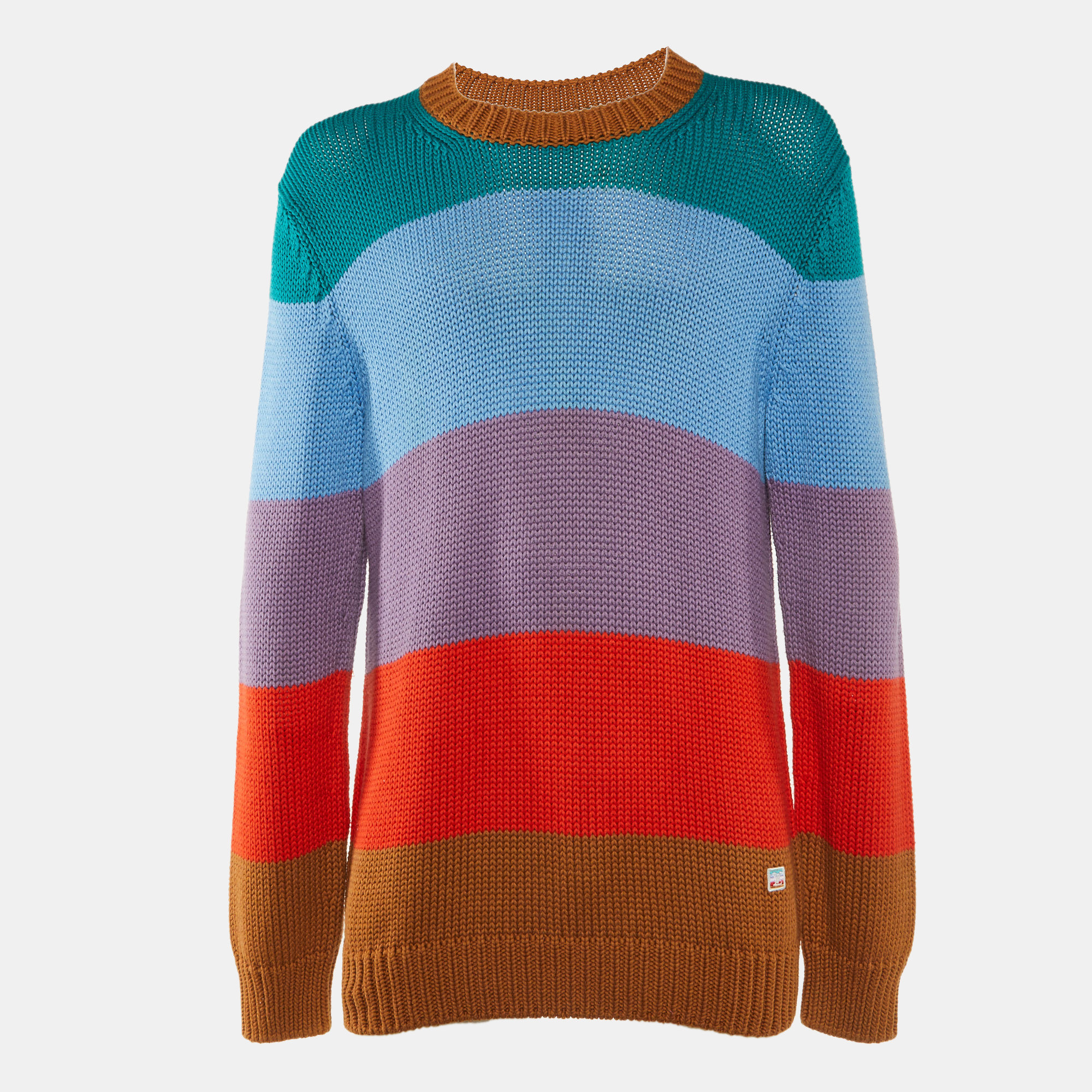 

Louis Vuitton Multicolor Colorblock Cotton & Cashmere Knit Jumper L