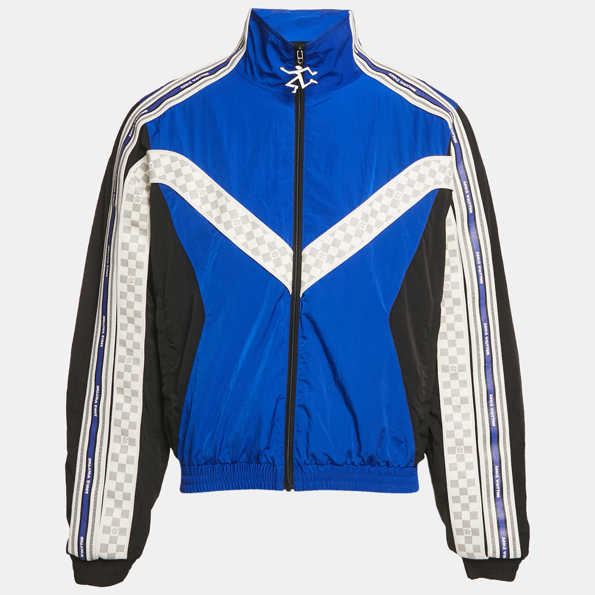 

Louis Vuitton Blue Nylon Damier Azur Pattern Amen Break Jacket L