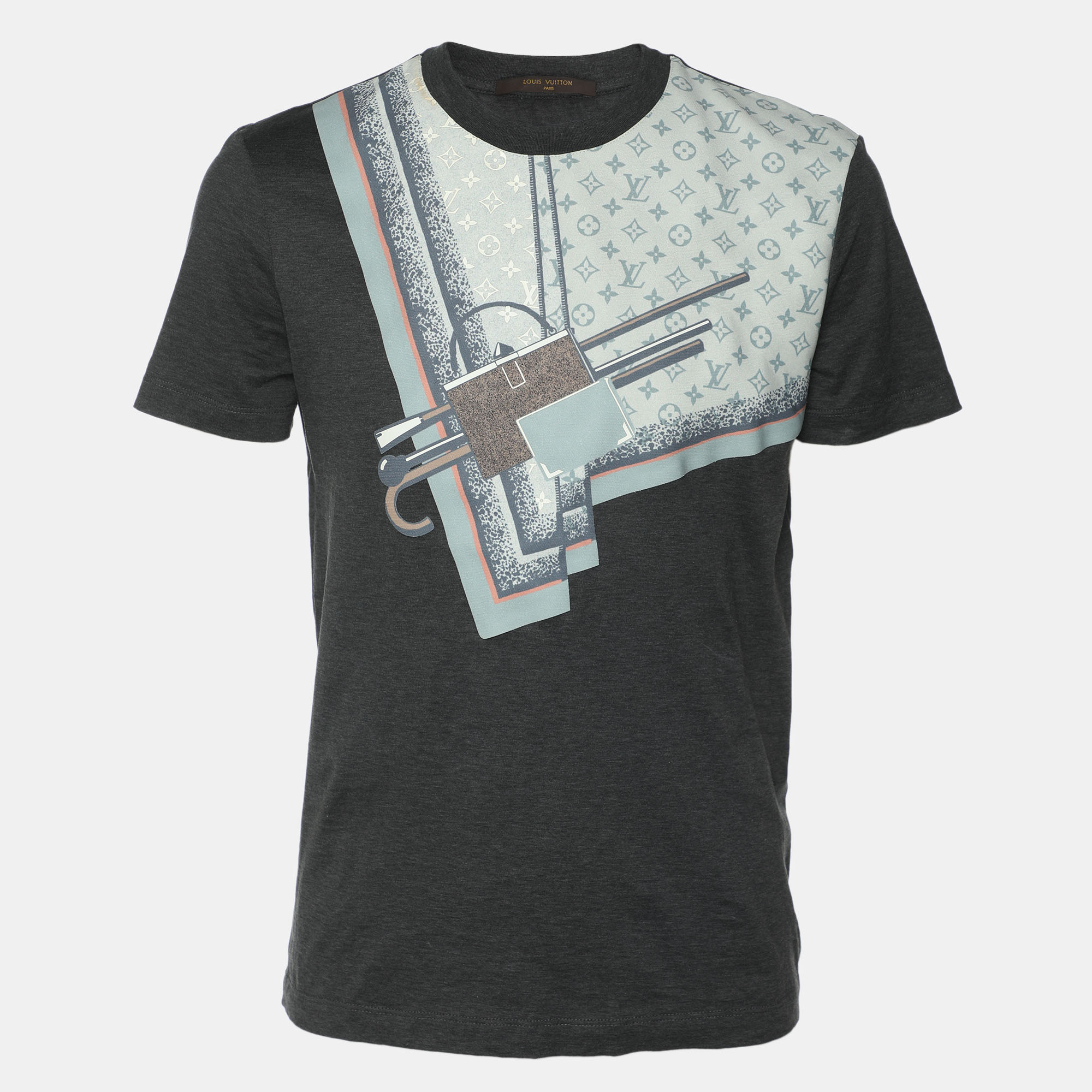 

Louis Vuitton Dark Grey Cotton 2017 Graphic Print T-Shirt