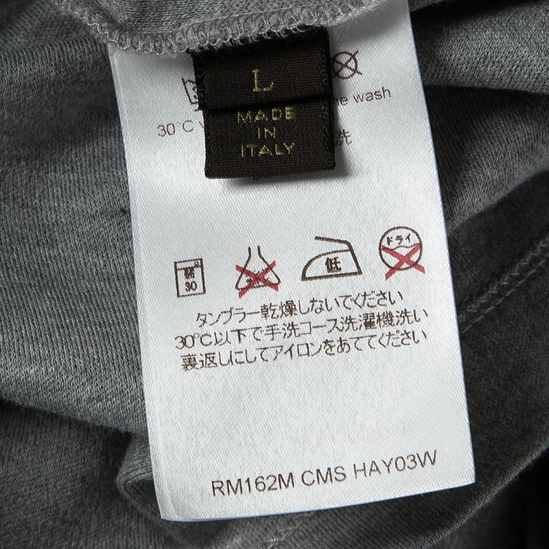 Louis Vuitton Grey Jersey Volez Voguez Voyagez Print Long Sleeve T-Shirt L Louis Vuitton | TLC