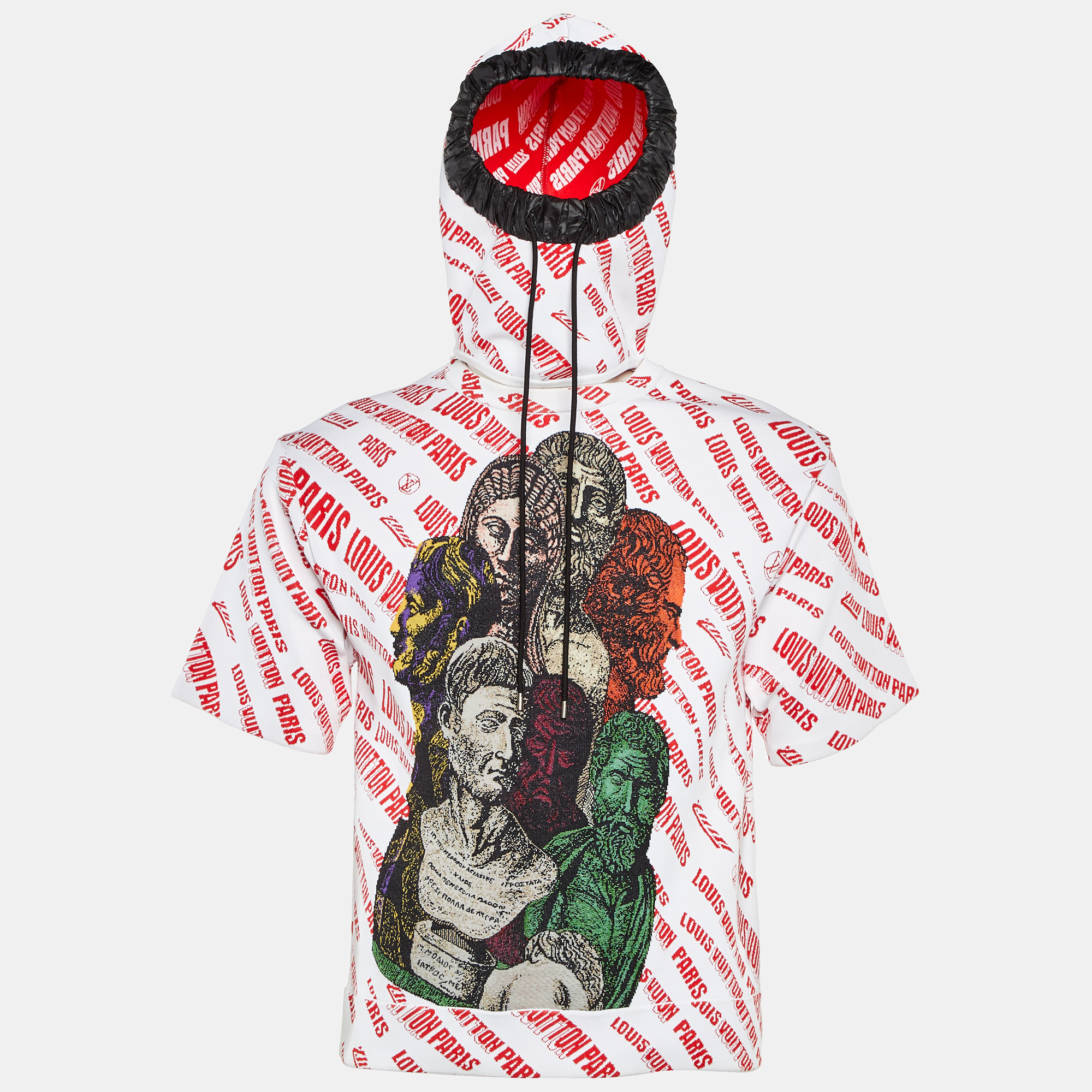 

Louis Vuitton X Fornasetti Red Roman Bust Knit Hooded Jumper S