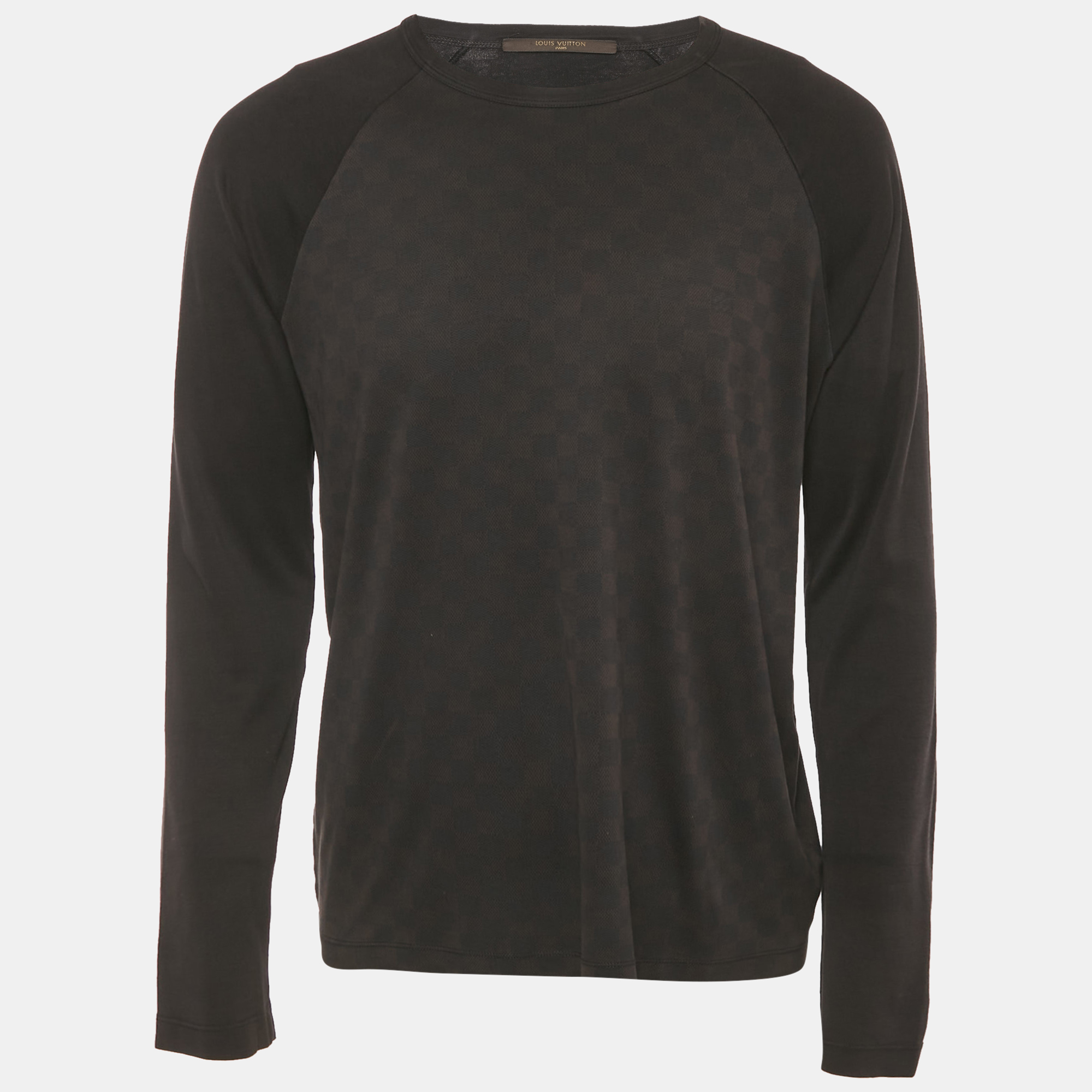 Louis Vuitton Brown Damier Jersey Raglan Sleeve T-Shirt XL