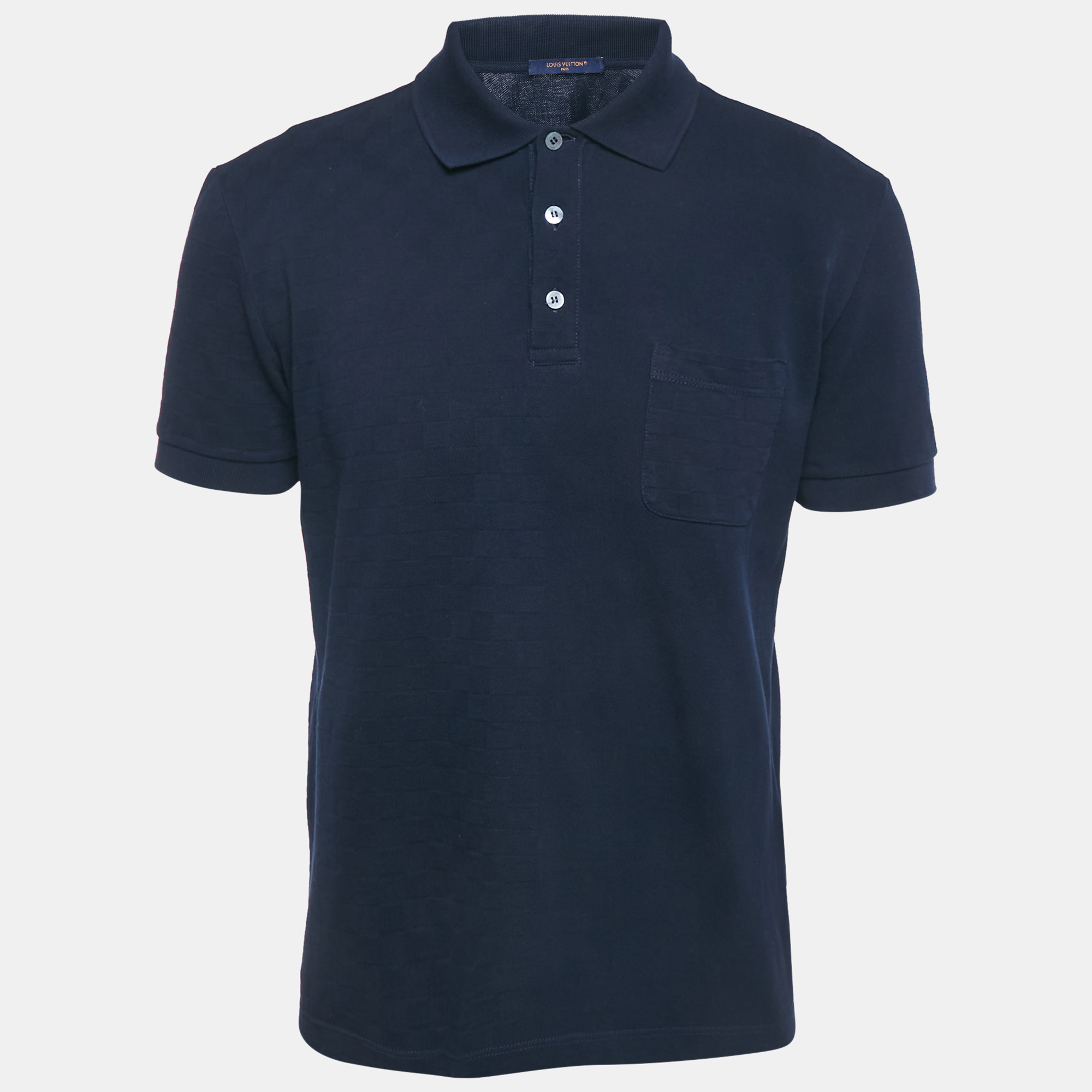 

Louis Vuitton Blue Cotton Pique Polo T-Shirt M