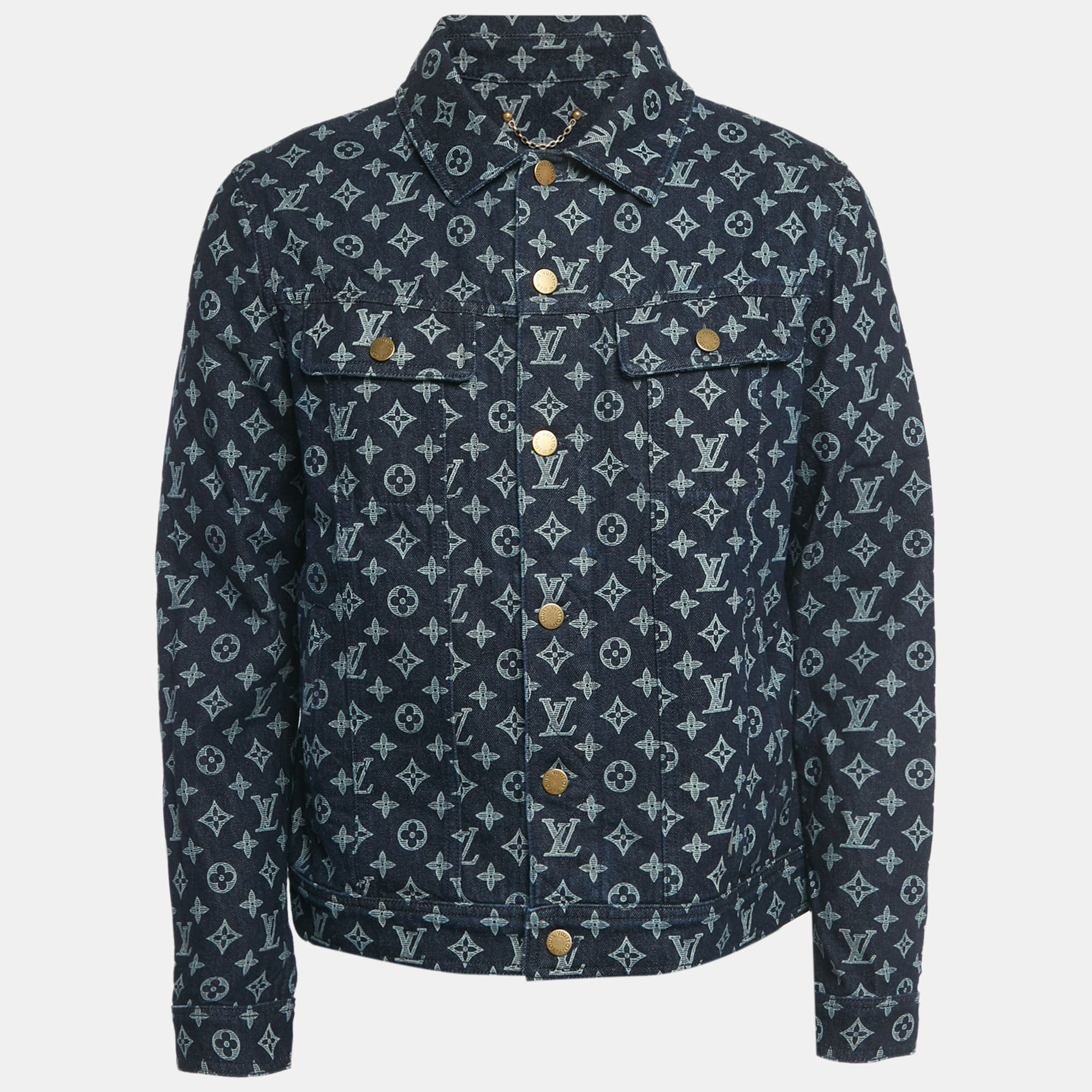 

Louis Vuitton Blue Monogram Denim Jacket L