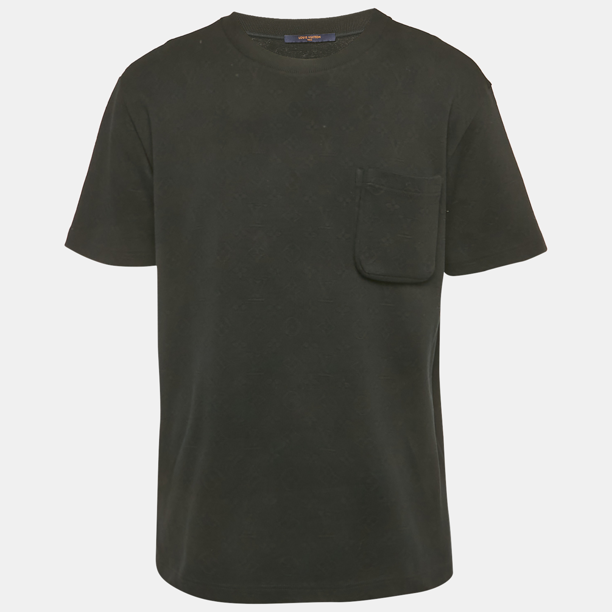 

Louis Vuitton Black Monogram Cotton 3D Pocket T-Shirt L