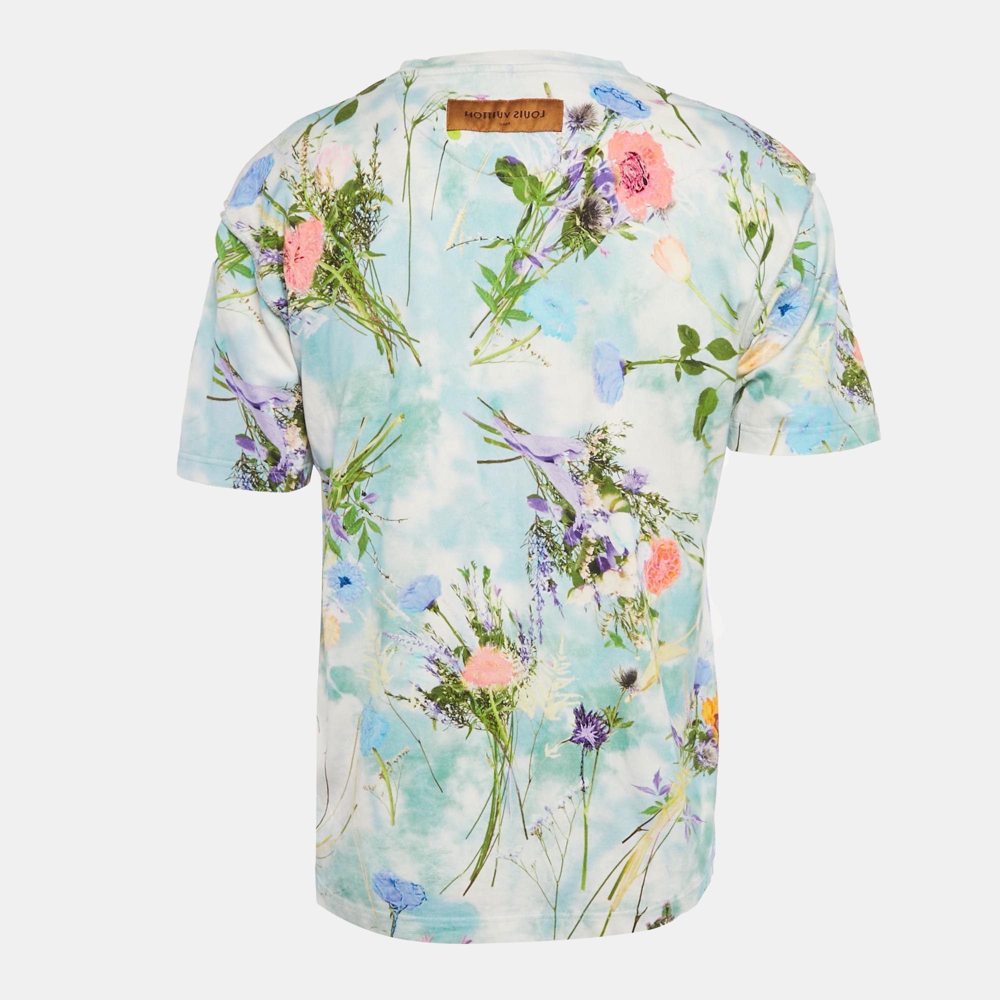 

Louis Vuitton Blue Floral Print Jersey T-Shirt M
